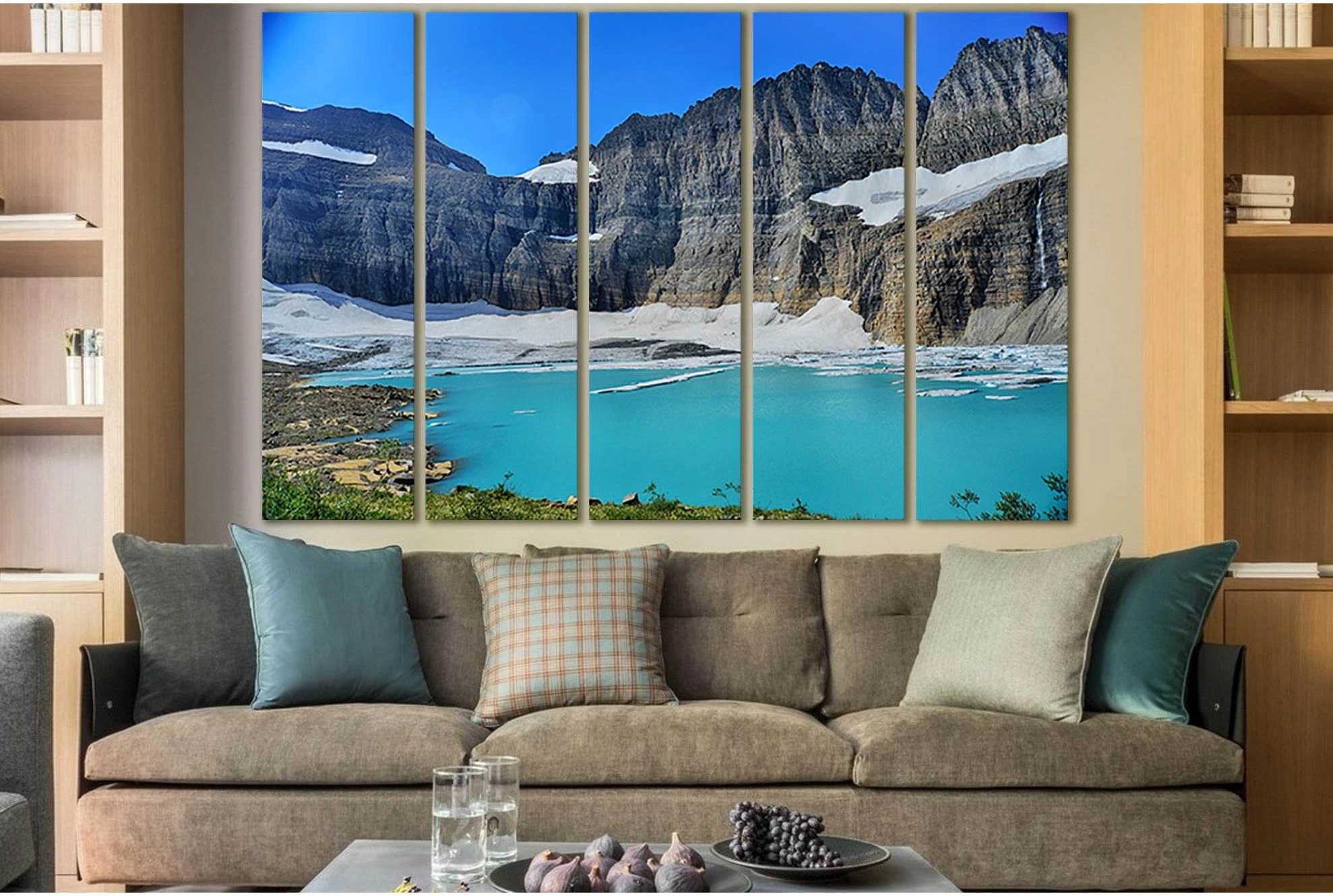 Grinnell Glacier Clear Blue Sky №SL1345 Ready to Hang Canvas Print - Zellart Canvas Prints 0new, ALL_Products, Glacials