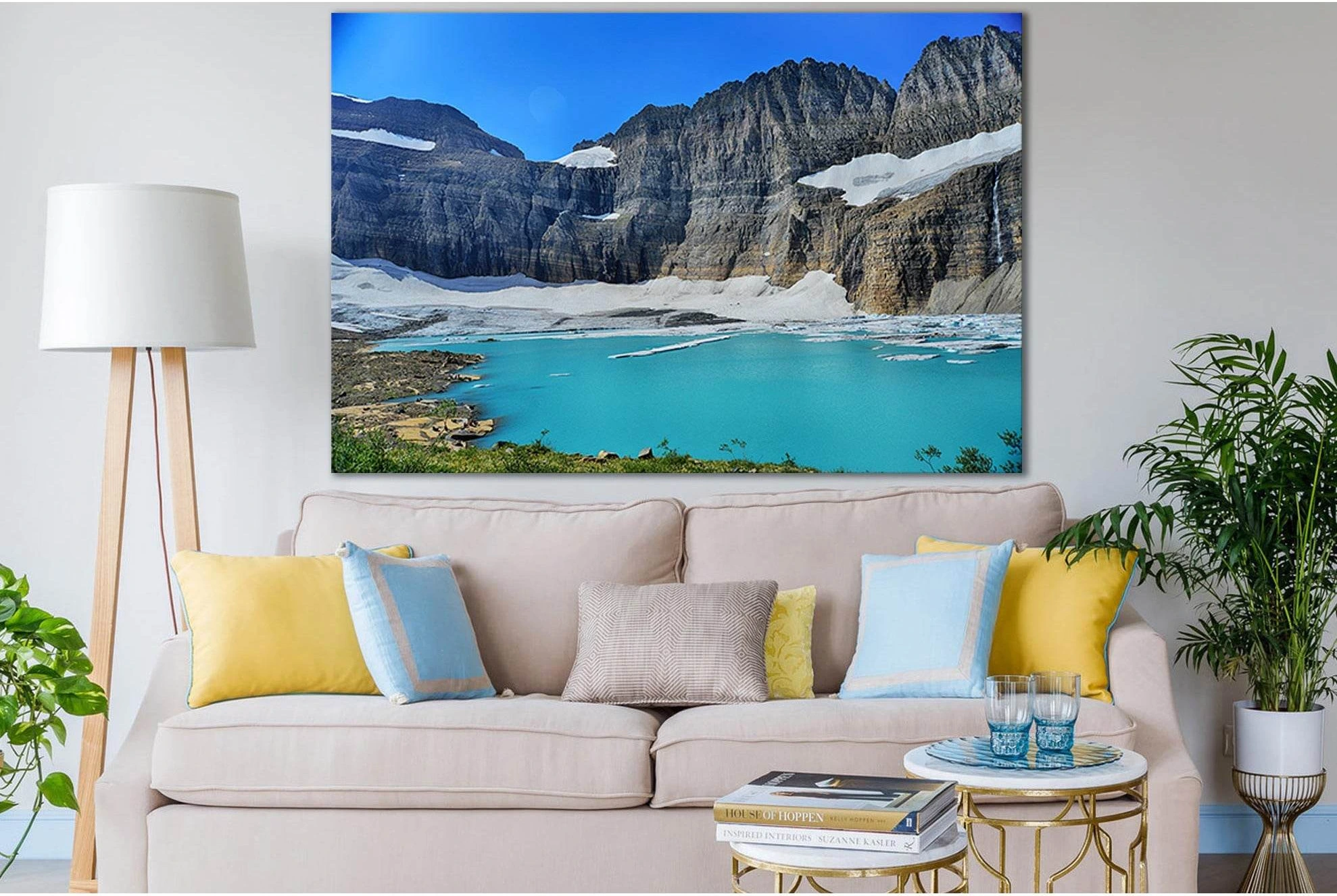 Grinnell Glacier Clear Blue Sky №SL1345 Ready to Hang Canvas Print - Zellart Canvas Prints 0new, ALL_Products, Glacials