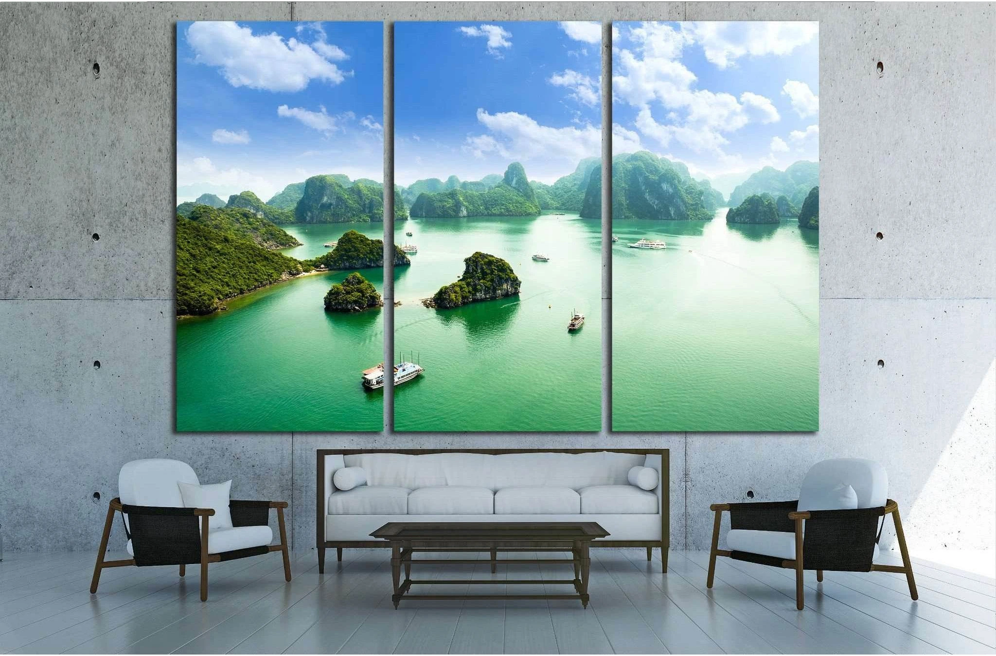 HALONG bay in vietnam, TiTop island №1905 Ready to Hang Canvas Print - Zellart Canvas Prints ALL_Products, s-1905