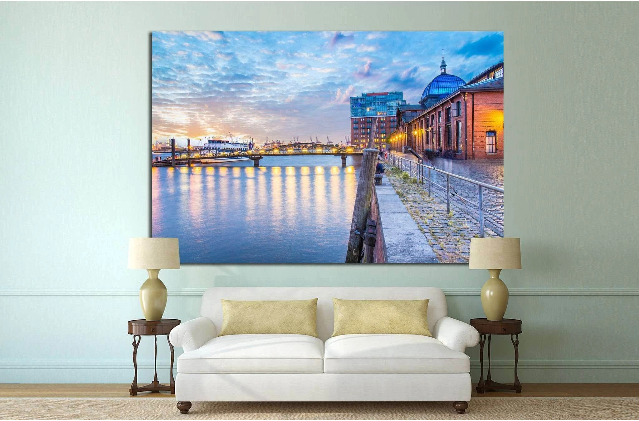Hamburg, Germany №815 Ready to Hang Canvas Print - Zellart Canvas Prints ALL_Products, s-815