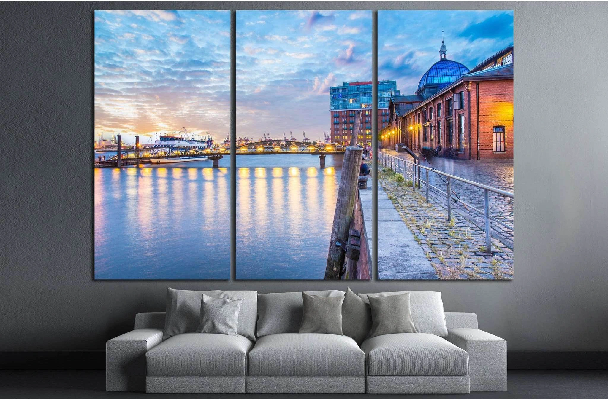 Hamburg, Germany №815 Ready to Hang Canvas Print - Zellart Canvas Prints ALL_Products, s-815
