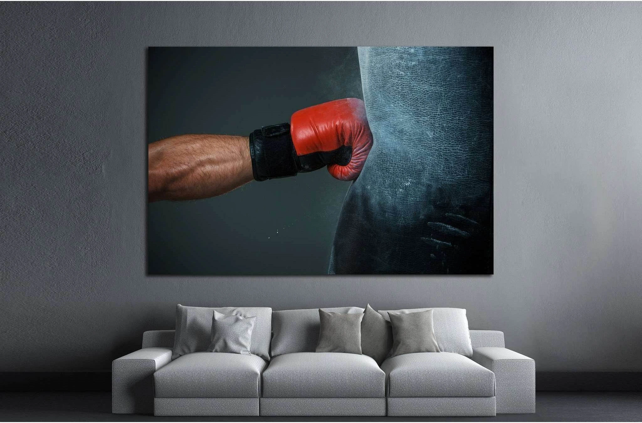 Hand of boxer and punching bag №1375 Ready to Hang Canvas Print - Zellart Canvas Prints ALL_Products, s-1375