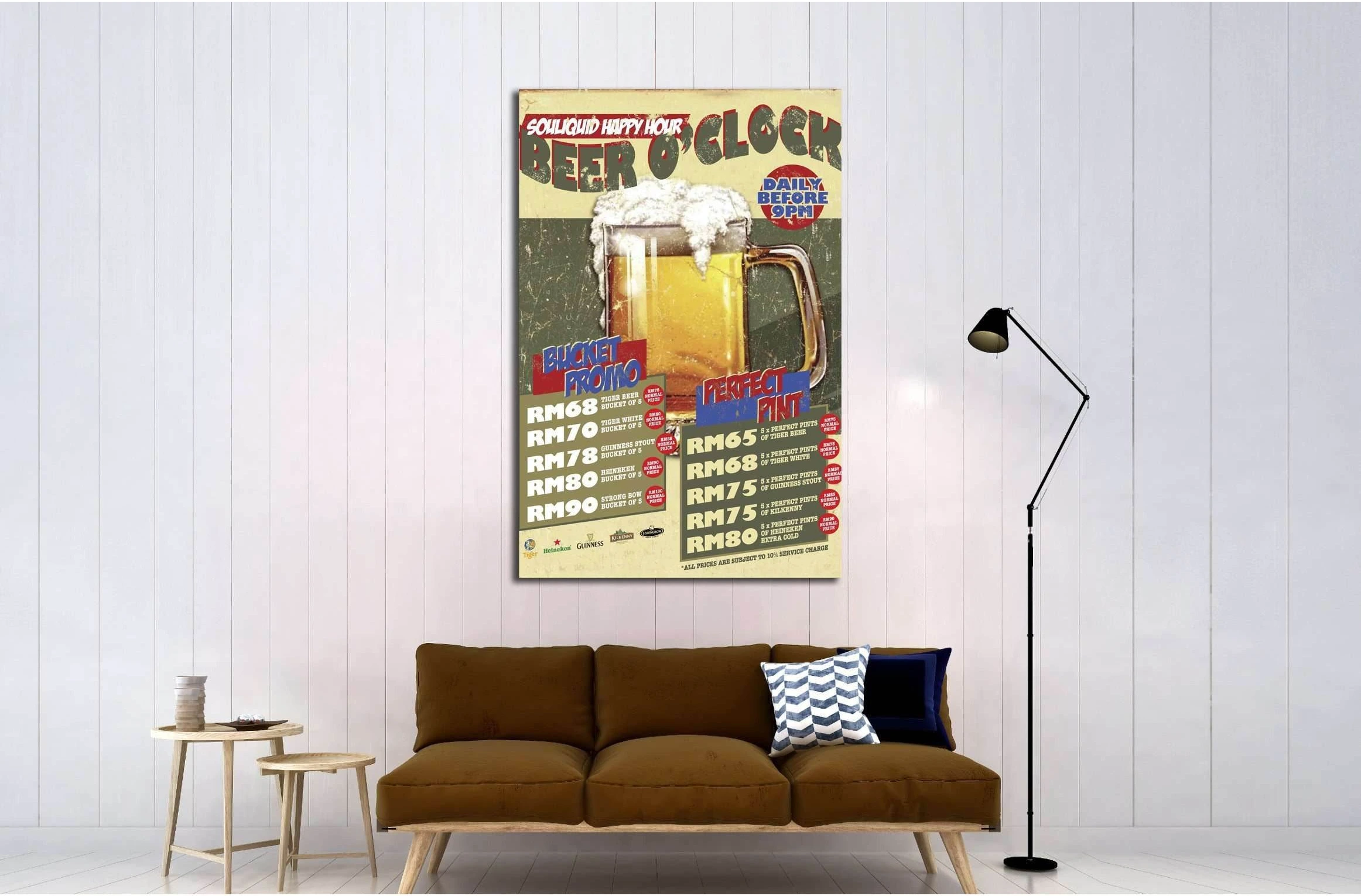 happy hour №3460 Ready to Hang Canvas Print - Zellart Canvas Prints ALL_Products, s-3460