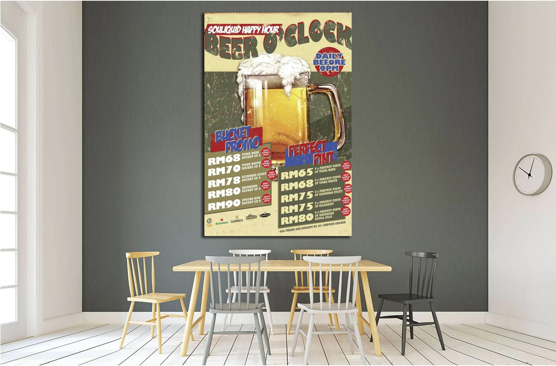 happy hour №3460 Ready to Hang Canvas Print - Zellart Canvas Prints ALL_Products, s-3460