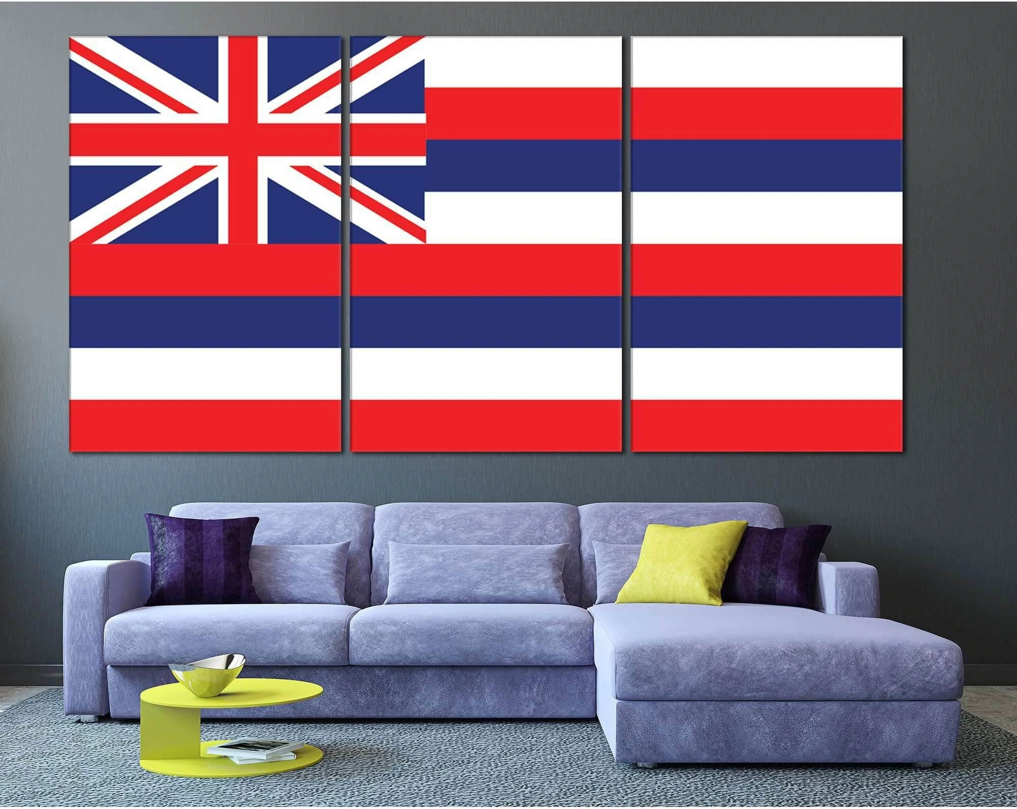 Hawaii Flag №829 Ready to Hang Canvas Print - Zellart Canvas Prints ALL_Products, z-829