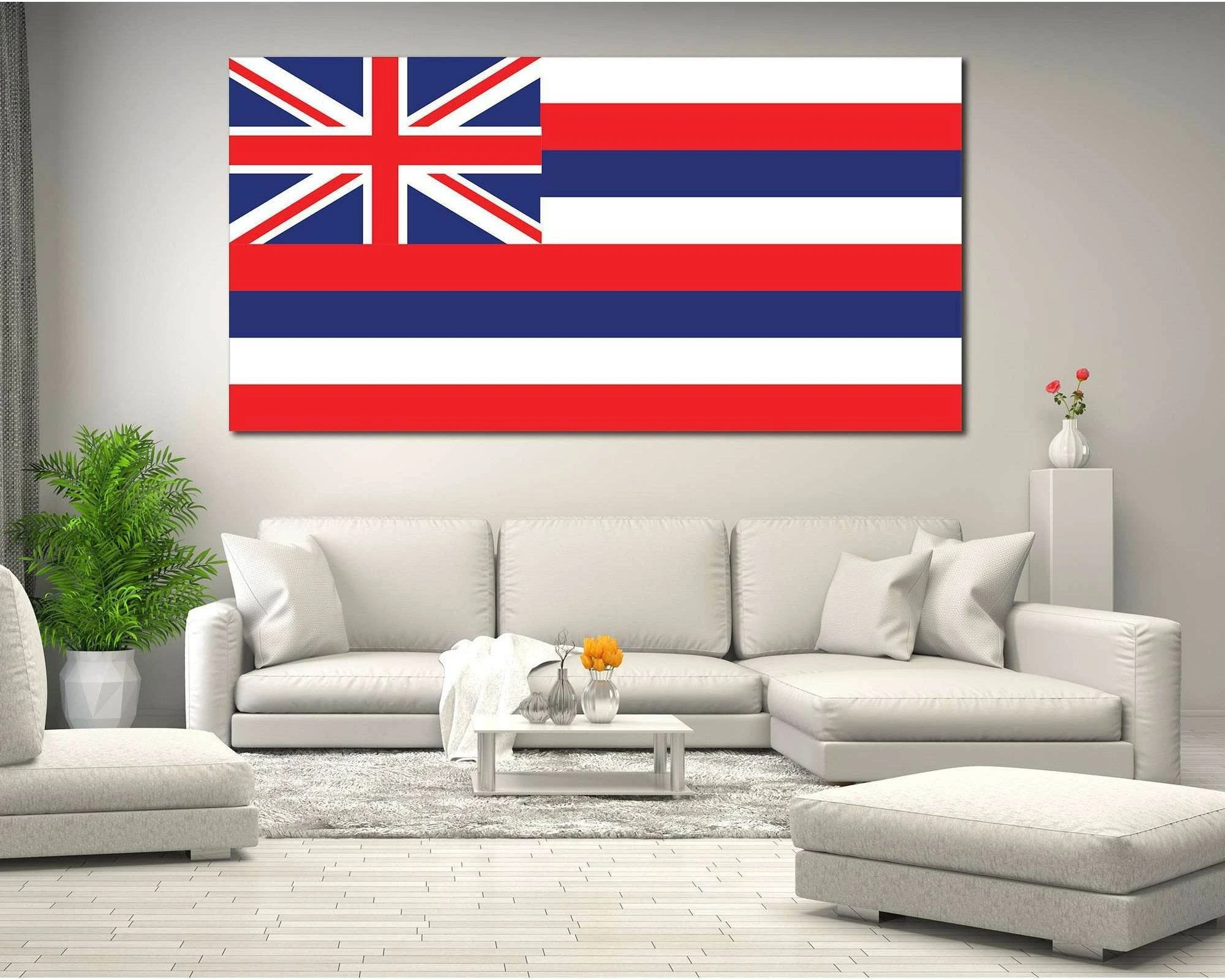 Hawaii Flag №829 Ready to Hang Canvas Print - Zellart Canvas Prints ALL_Products, z-829