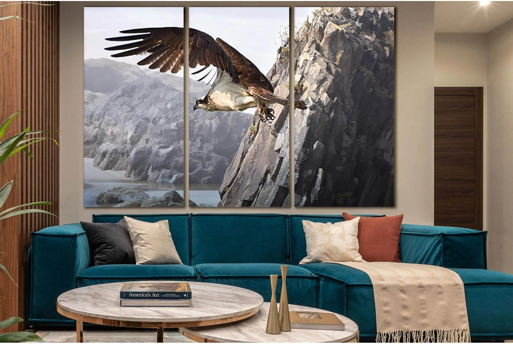HawkI In Flight №SL994 Ready to Hang Canvas Print - Zellart Canvas Prints 0new, ALL_Products, Animals & Wildlife