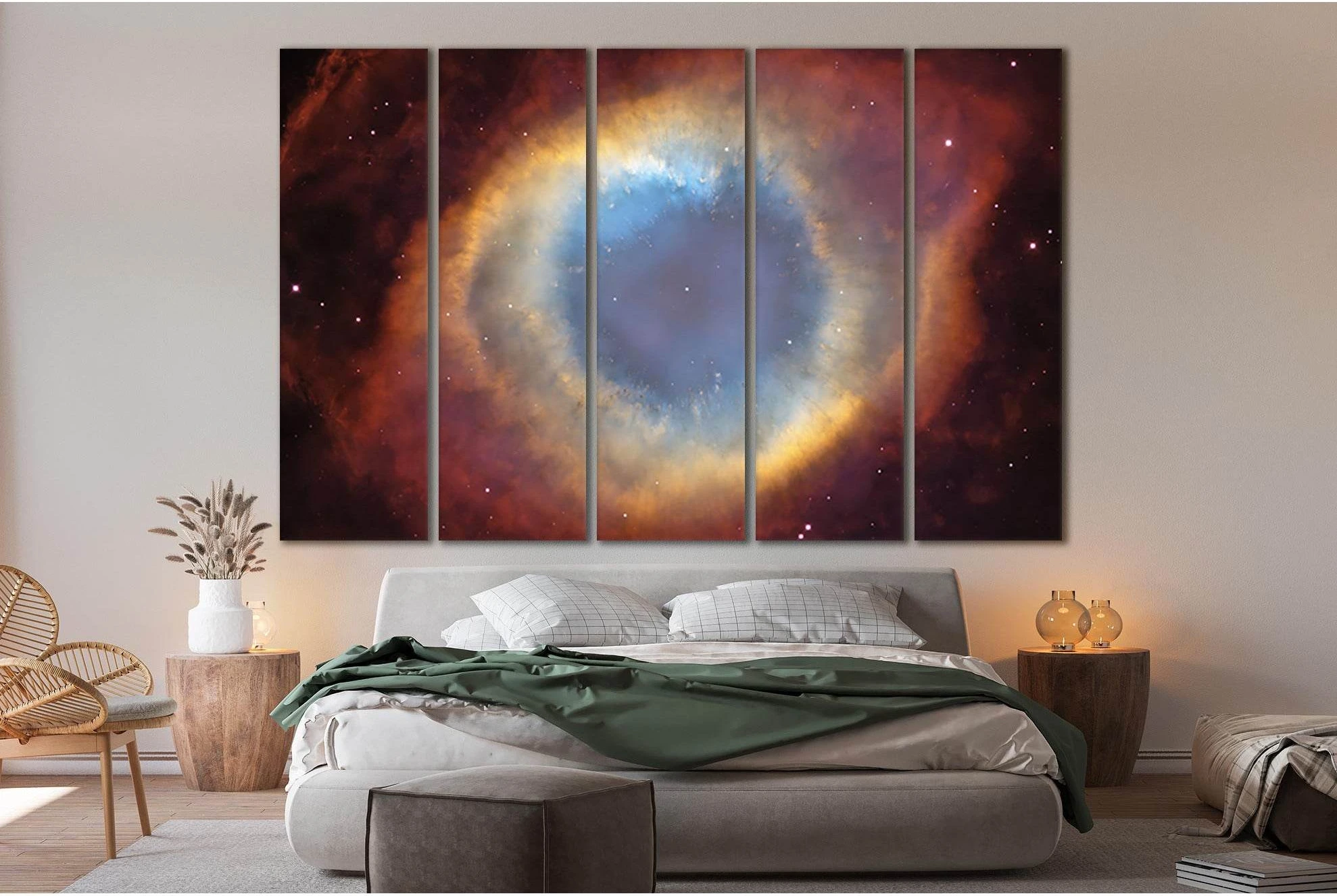 Helix Nebula №SL424 Ready to Hang Canvas Print - Zellart Canvas Prints 0new, ALL_Products, Astronomy & Space Canvas Wall Art