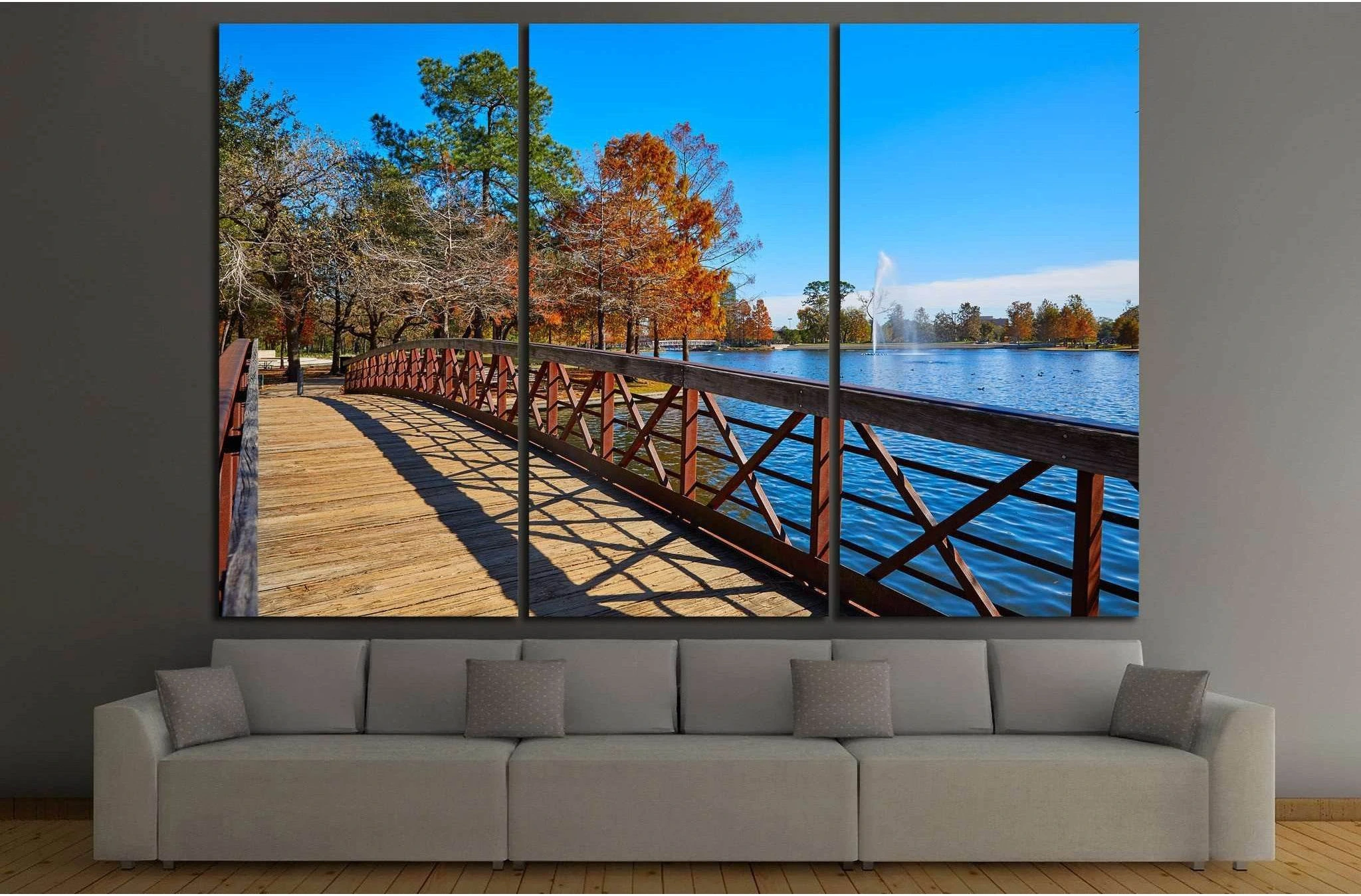 Hermann park, Texas №993 Ready to Hang Canvas Print - Zellart Canvas Prints ALL_Products, s-993