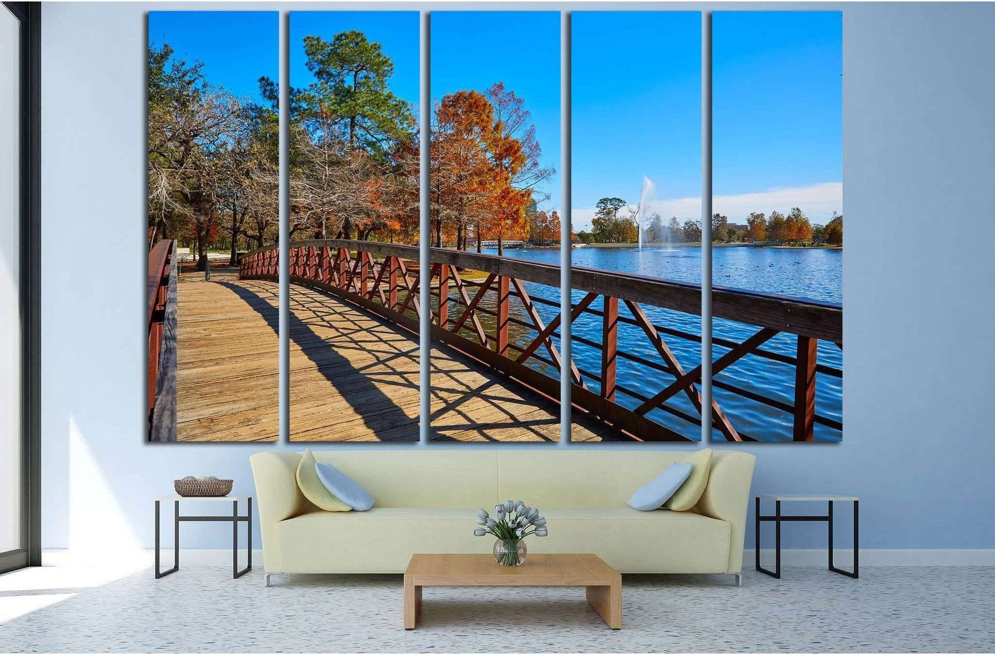 Hermann park, Texas №993 Ready to Hang Canvas Print - Zellart Canvas Prints ALL_Products, s-993
