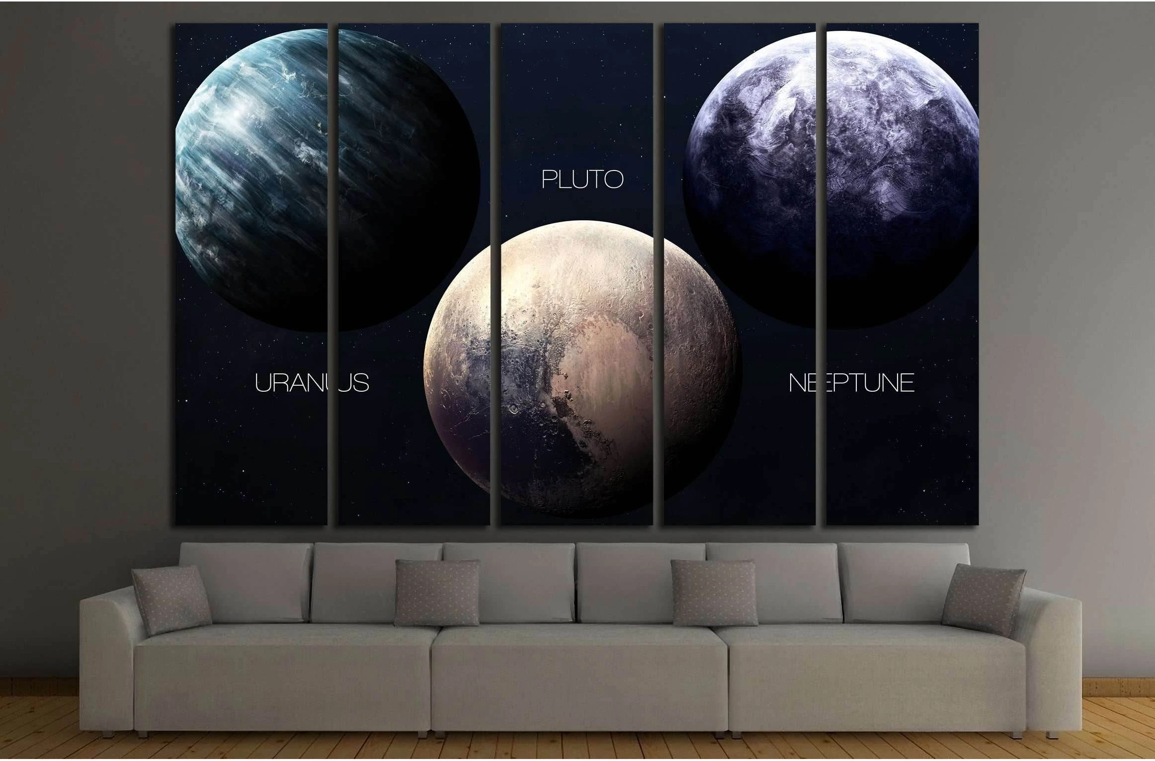 High resolution images presents planets of the solar system. №2445 Ready to Hang Canvas Print - Zellart Canvas Prints ALL_Products, s-2445