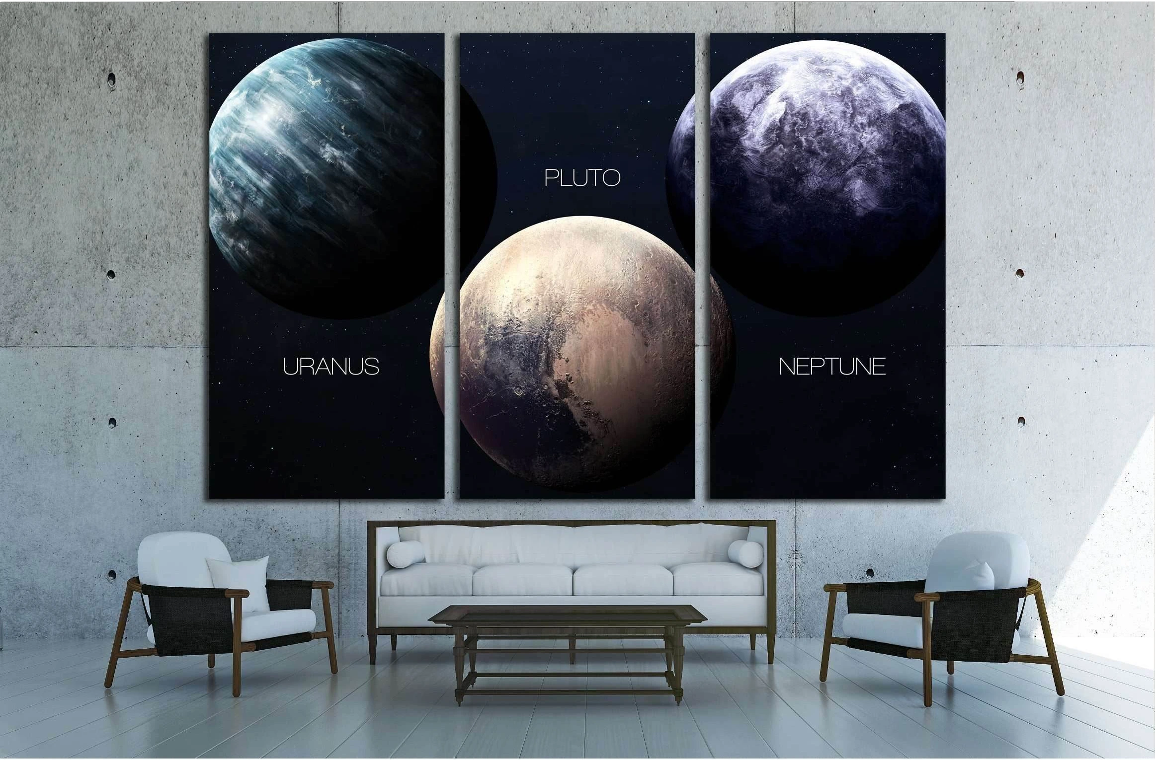 High resolution images presents planets of the solar system. №2445 Ready to Hang Canvas Print - Zellart Canvas Prints ALL_Products, s-2445