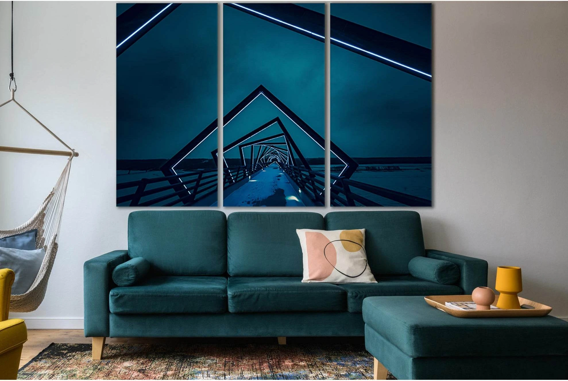 High Trestle Trail №SL1116 Ready to Hang Canvas Print - Zellart Canvas Prints 0new, ALL_Products, Bridges Wall Art