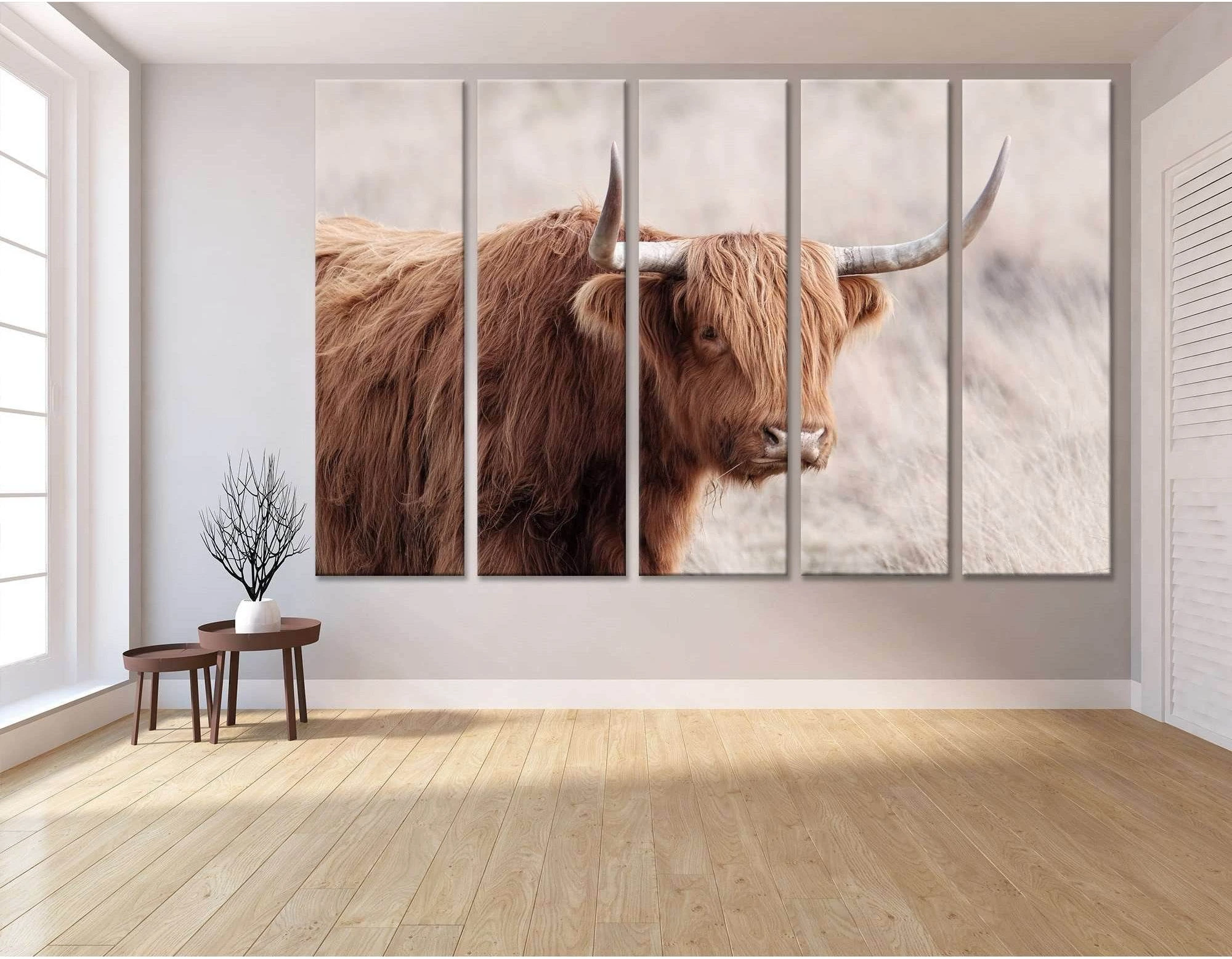 Highland Cattle №04129 Ready to Hang Canvas Print - Zellart Canvas Prints ALL_Products