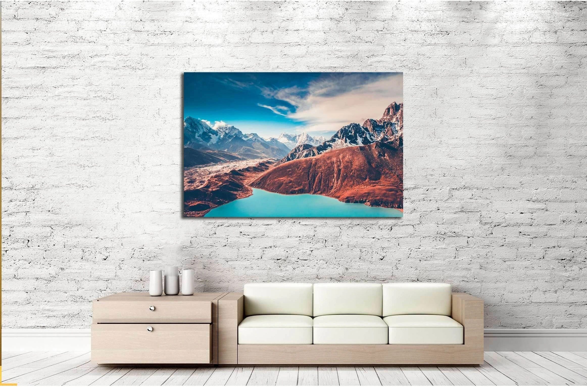 Himalayas. View from Gokyo Ri. Nepal №3182 Ready to Hang Canvas Print - Zellart Canvas Prints ALL_Products, s-3182