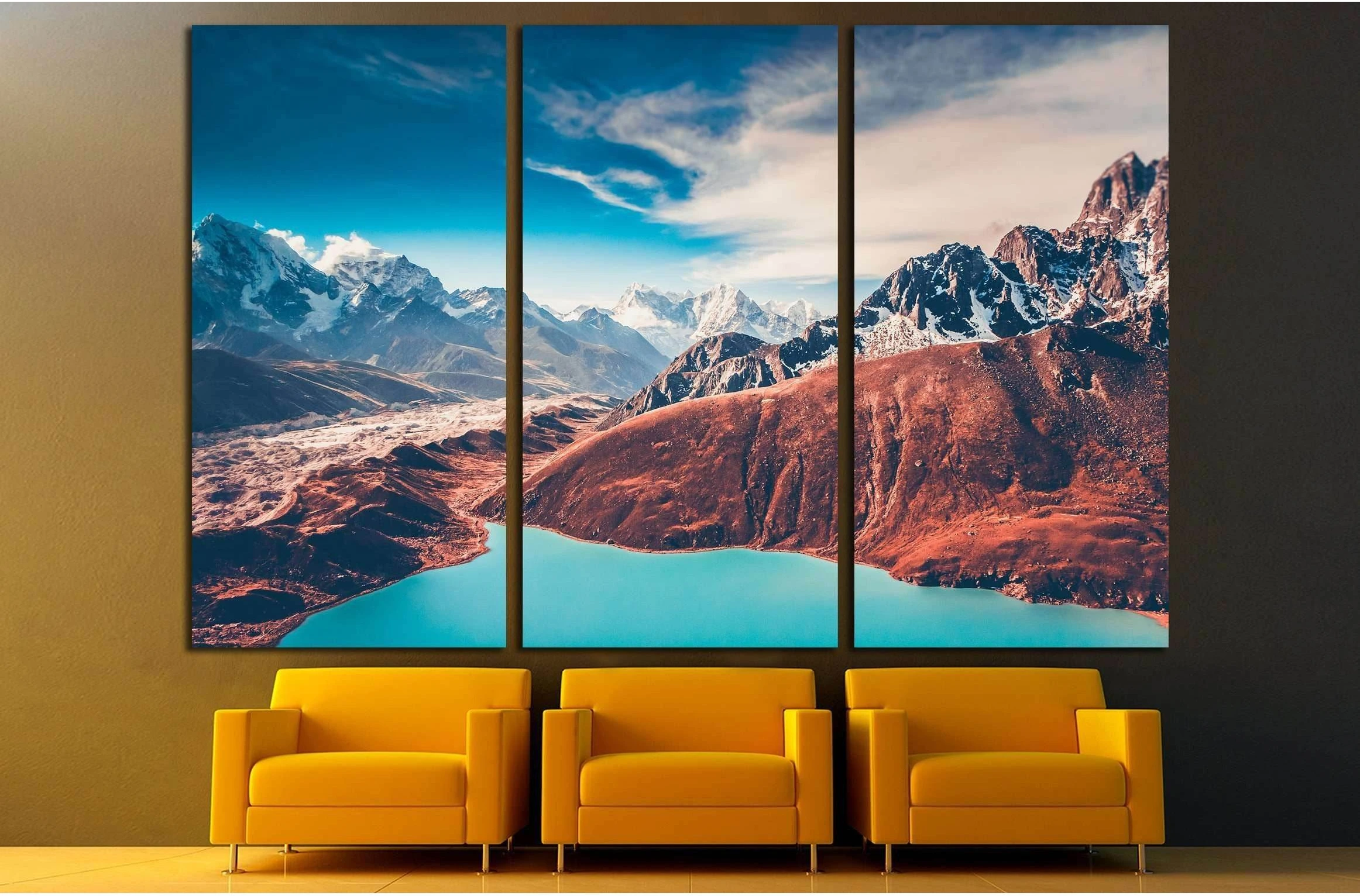 Himalayas. View from Gokyo Ri. Nepal №3182 Ready to Hang Canvas Print - Zellart Canvas Prints ALL_Products, s-3182