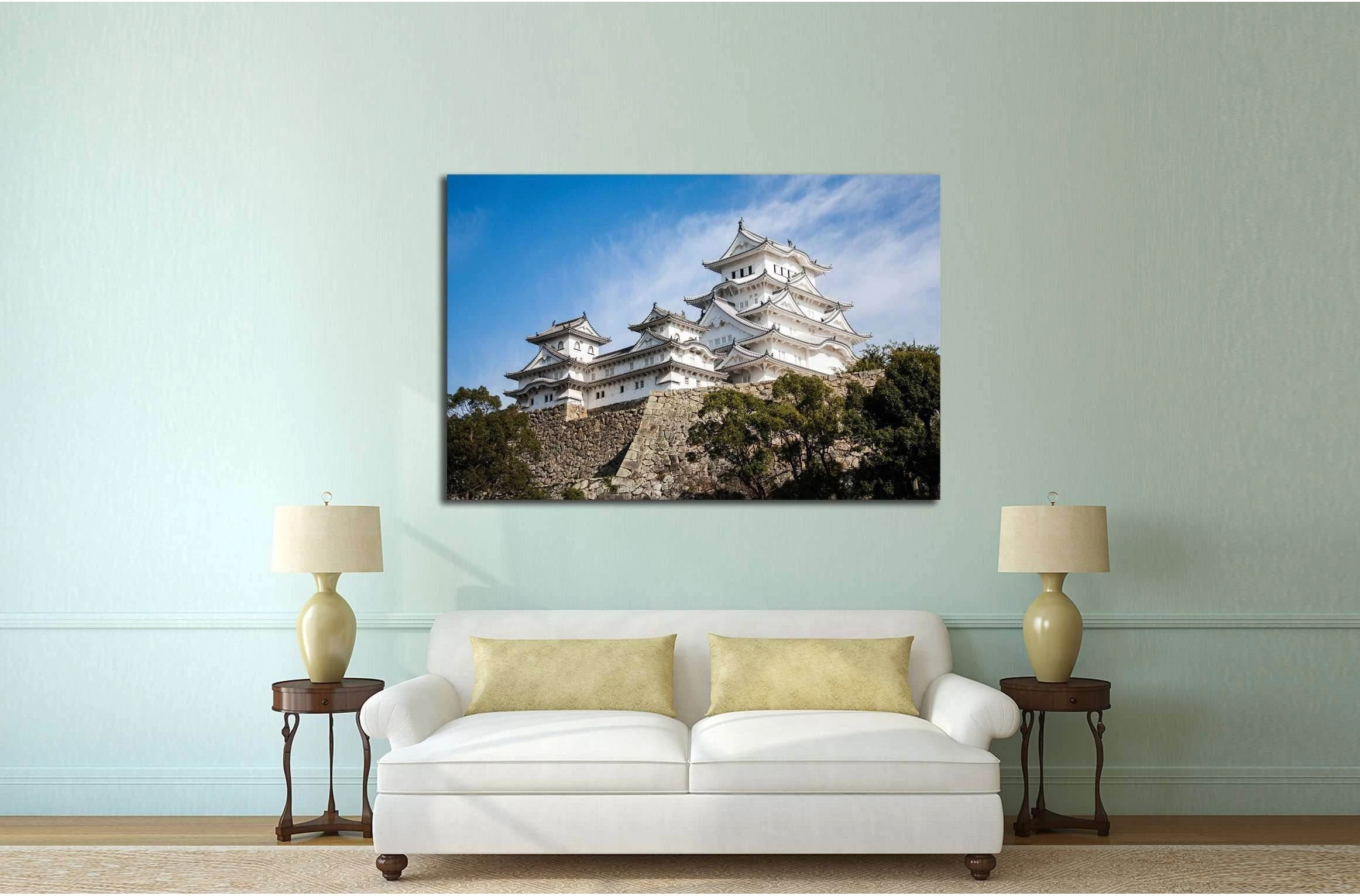 Himeji Castle, also called the white Heron castle, Japan №3035 Ready to Hang Canvas Print - Zellart Canvas Prints ALL_Products, s-3035