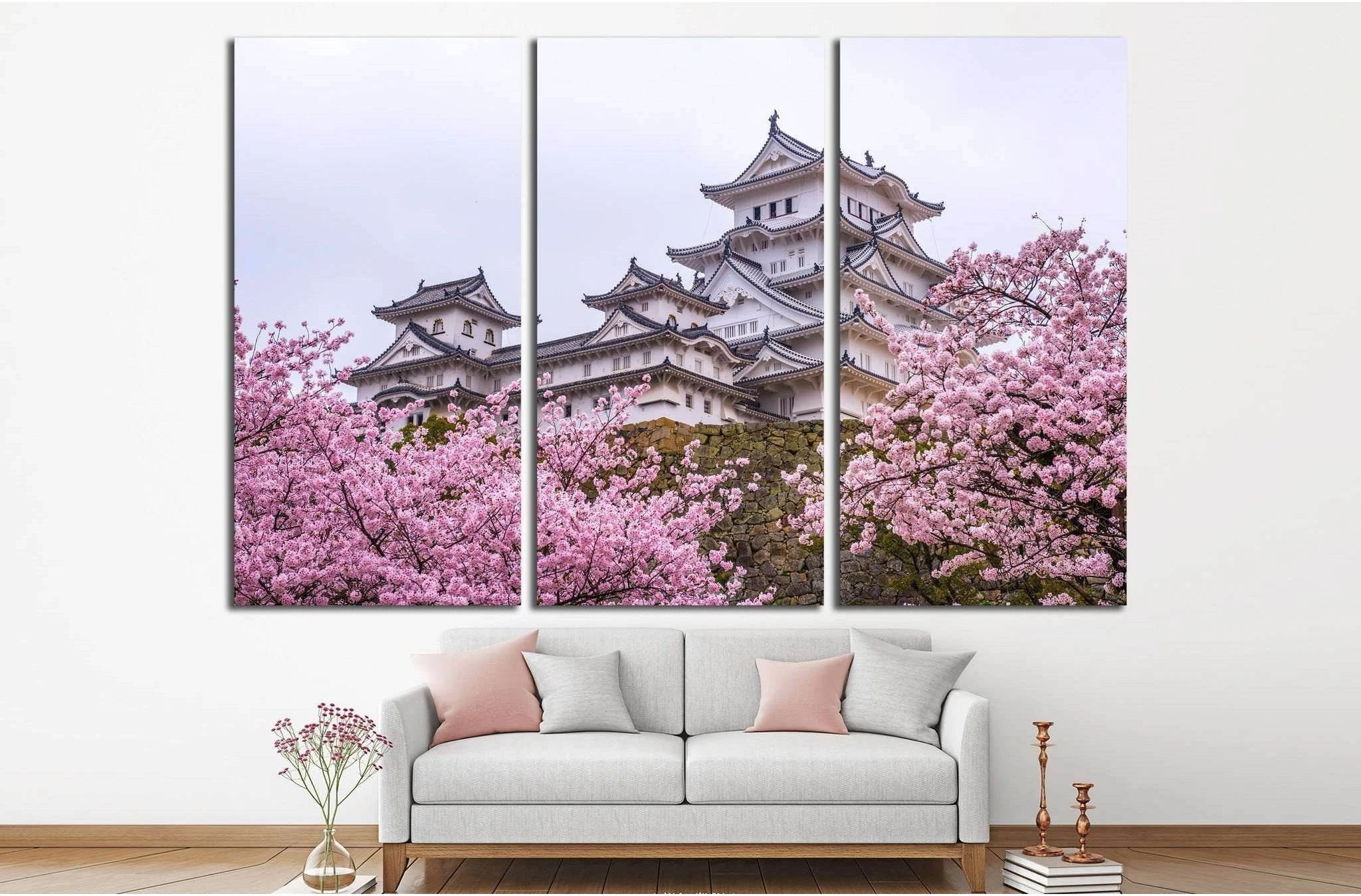 Himeji Sakura №1798 Ready to Hang Canvas Print - Zellart Canvas Prints ALL_Products, s-1798