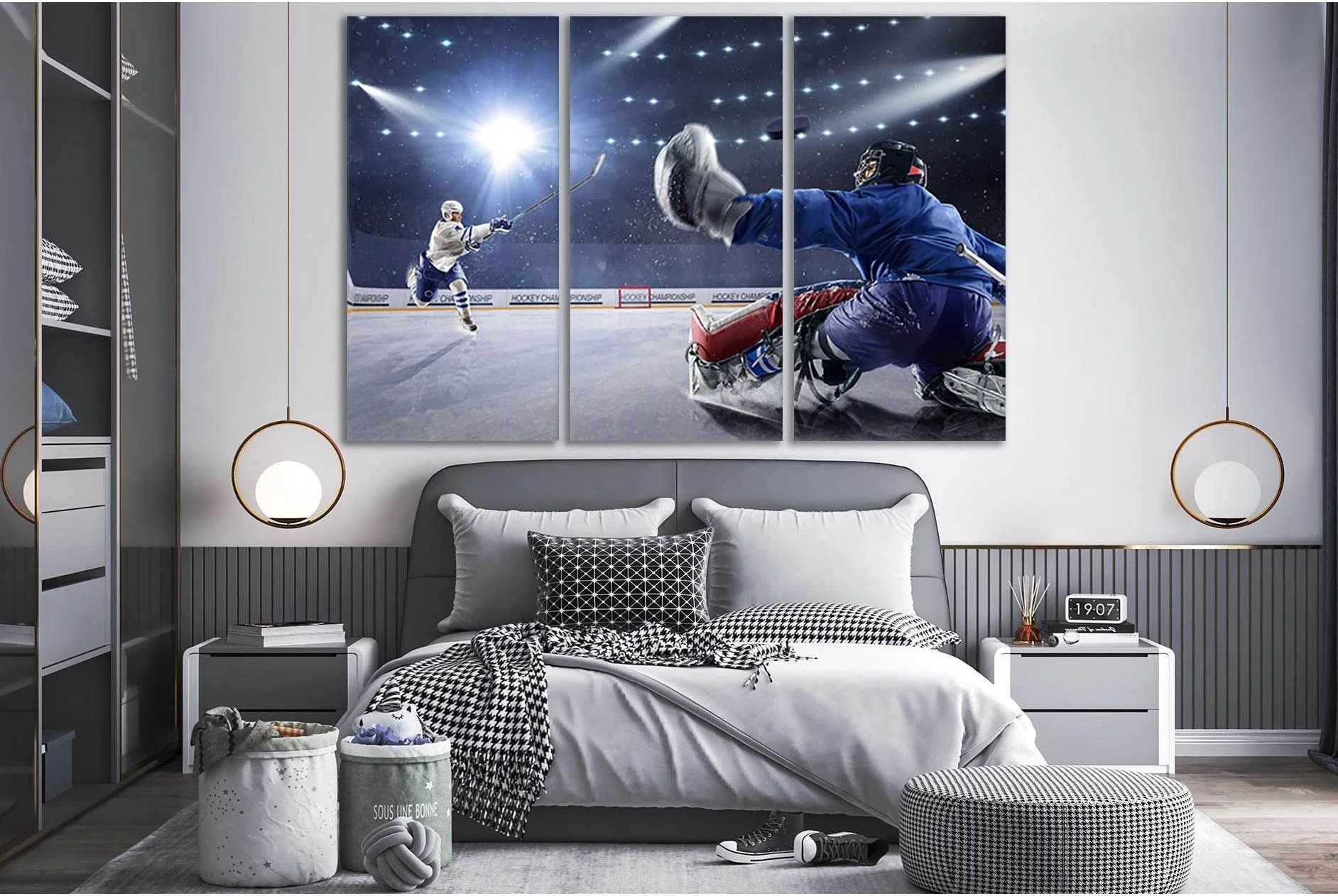 Hockey Game For Fearless Men №SL930 Ready to Hang Canvas Print - Zellart Canvas Prints 0new, ALL_Products, Sports & Motivation