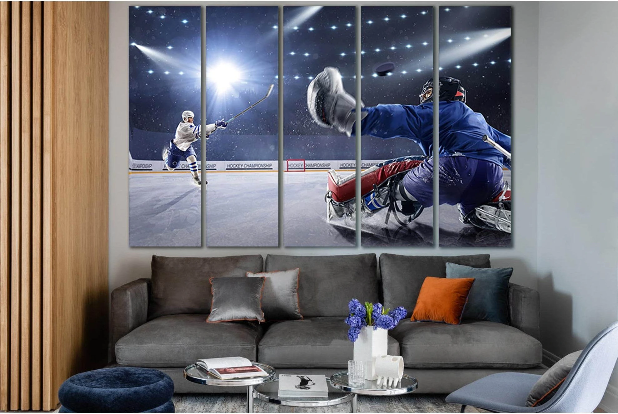 Hockey Game For Fearless Men №SL930 Ready to Hang Canvas Print - Zellart Canvas Prints 0new, ALL_Products, Sports & Motivation