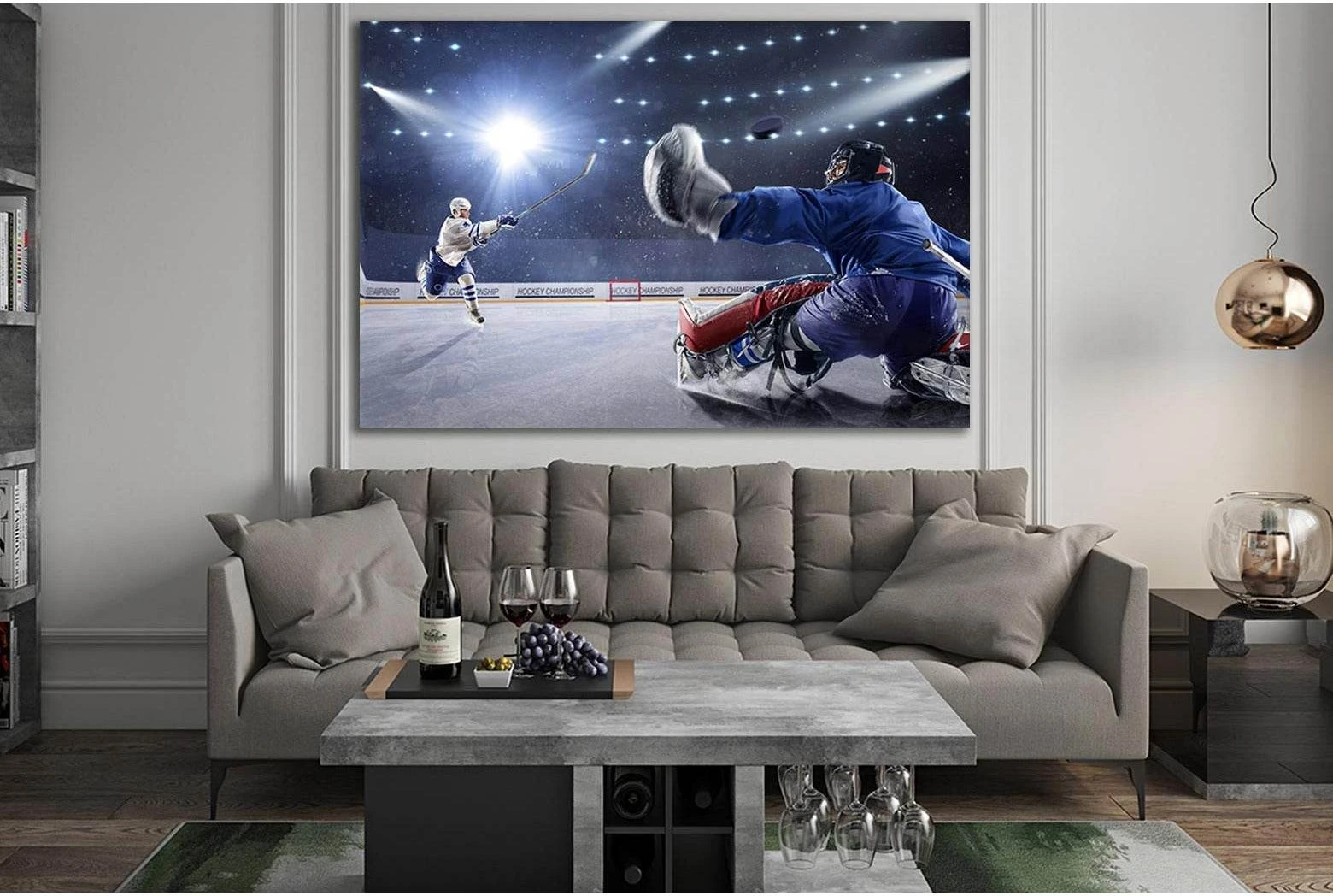 Hockey Game For Fearless Men №SL930 Ready to Hang Canvas Print - Zellart Canvas Prints 0new, ALL_Products, Sports & Motivation