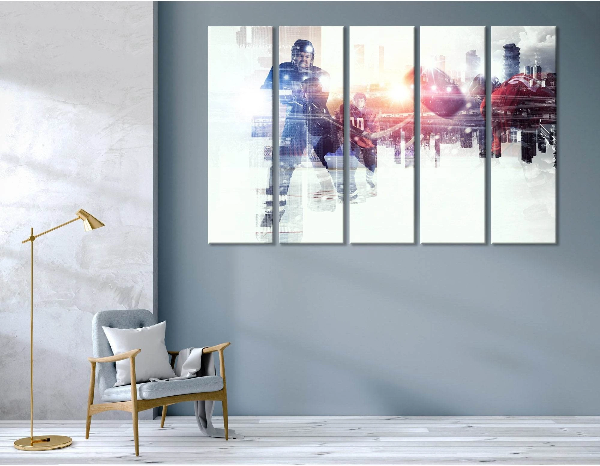 Hockey Players On Ice №04440 Ready to Hang Canvas Print - Zellart Canvas Prints ALL_Products