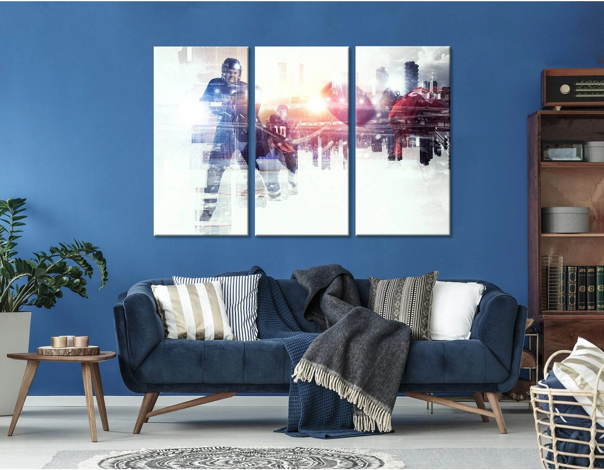 Hockey Players On Ice №04440 Ready to Hang Canvas Print - Zellart Canvas Prints ALL_Products