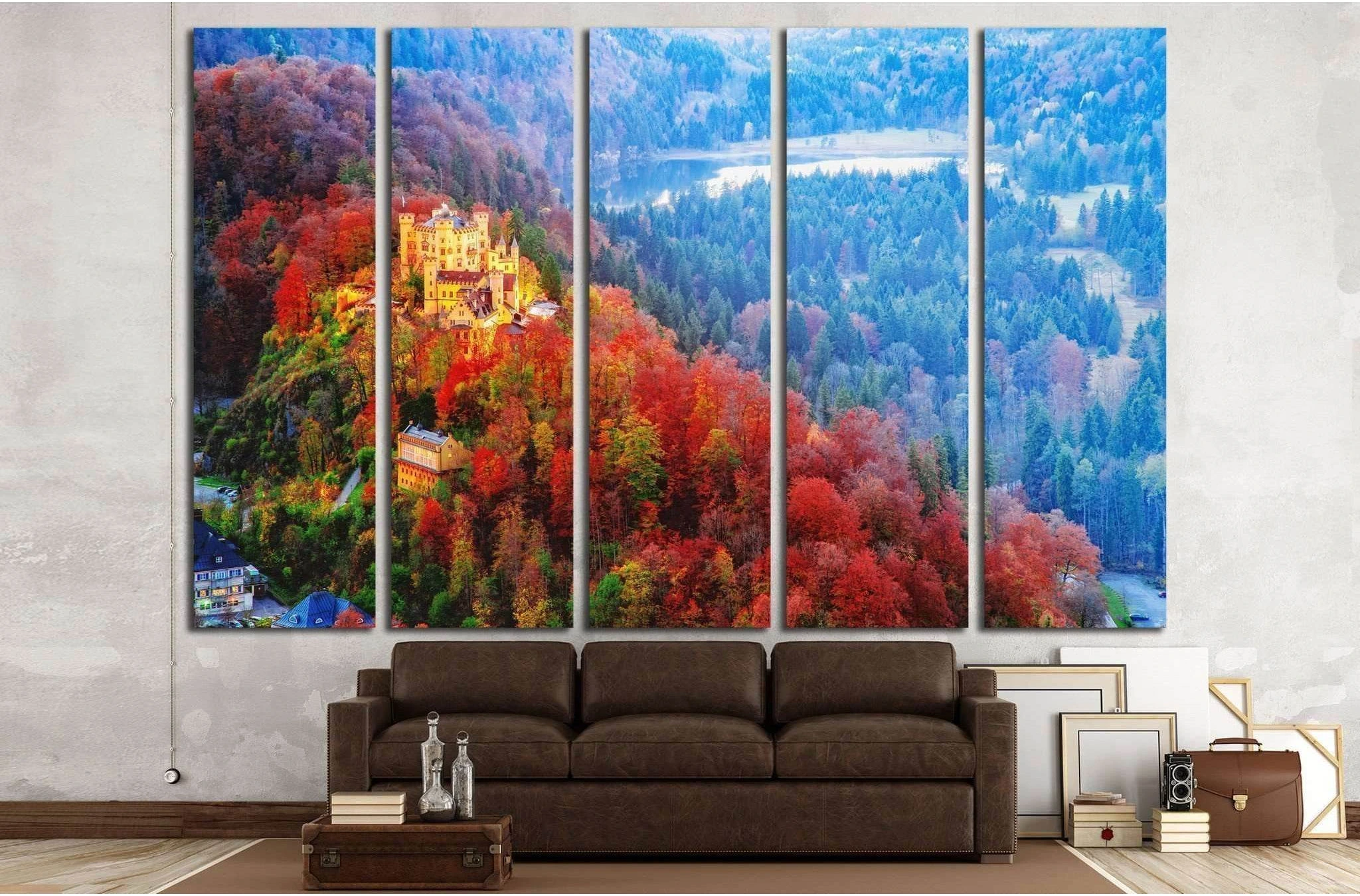 Hohenschwangau castle, Germany, Bavaria region №1811 Ready to Hang Canvas Print - Zellart Canvas Prints ALL_Products, s-1811