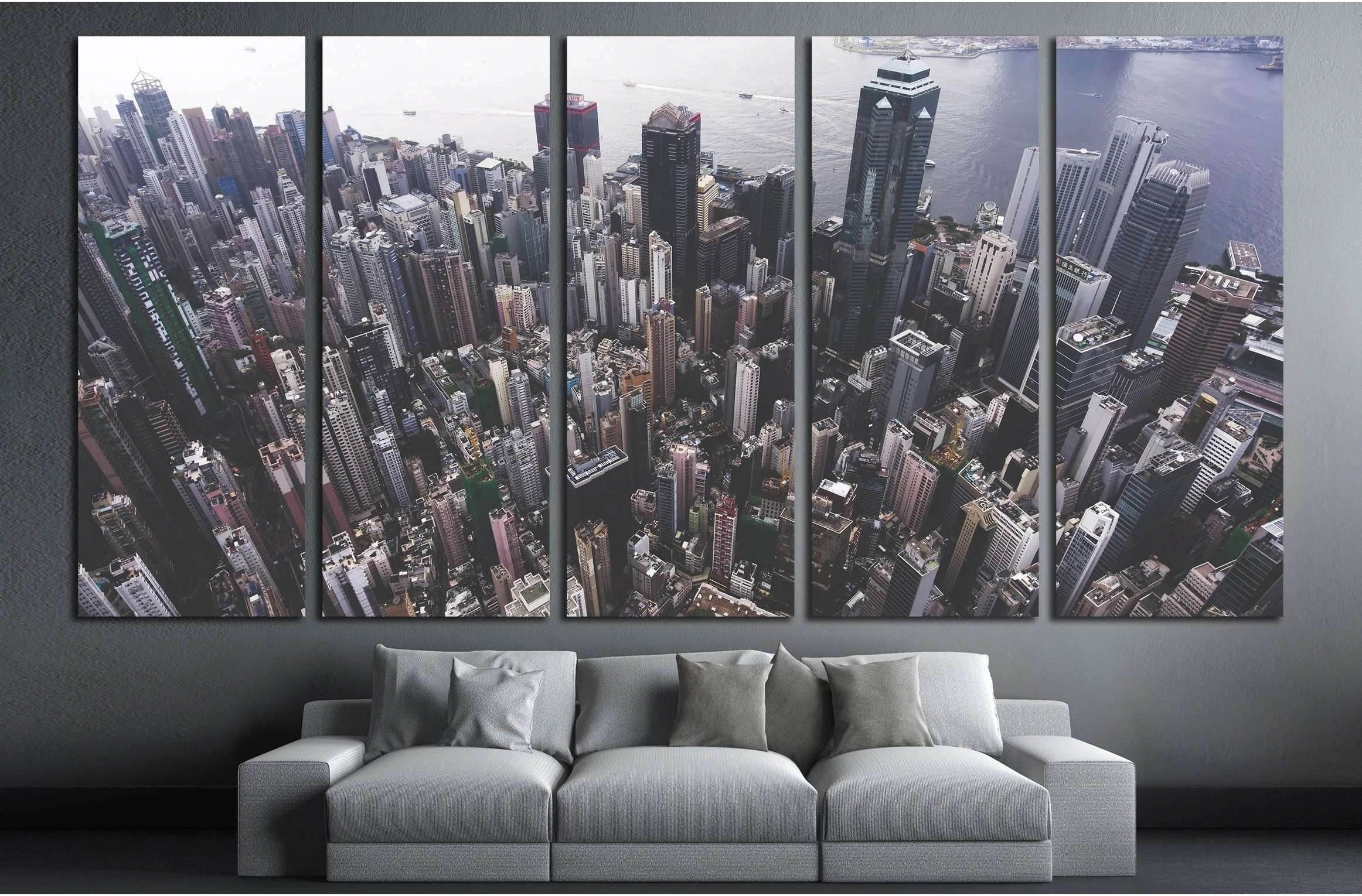 Hong Kong №2977 Ready to Hang Canvas Print - Zellart Canvas Prints ALL_Products, s-2977