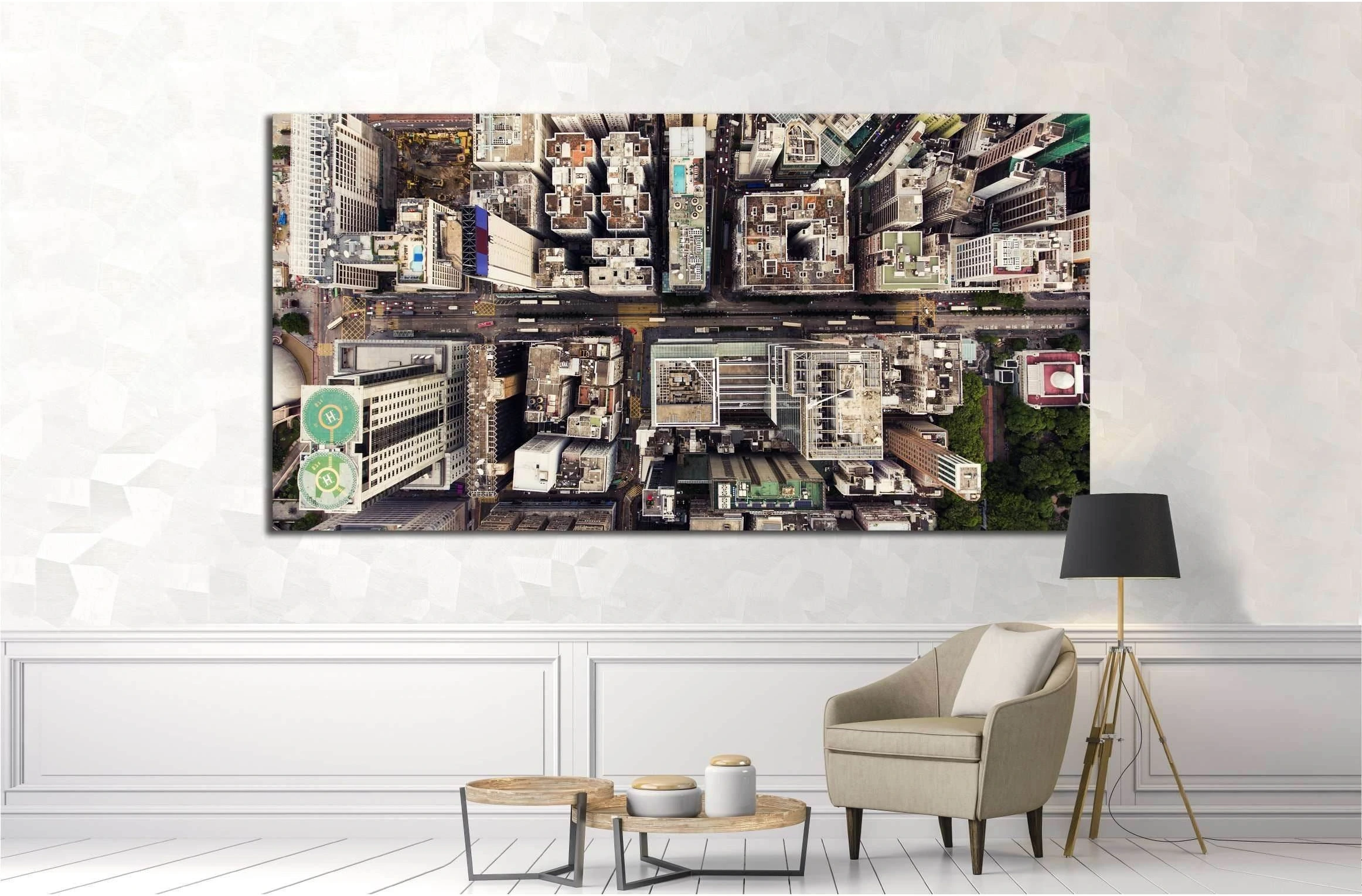Hong Kong Global City with development buildings №1547 Ready to Hang Canvas Print - Zellart Canvas Prints ALL_Products, s-1547