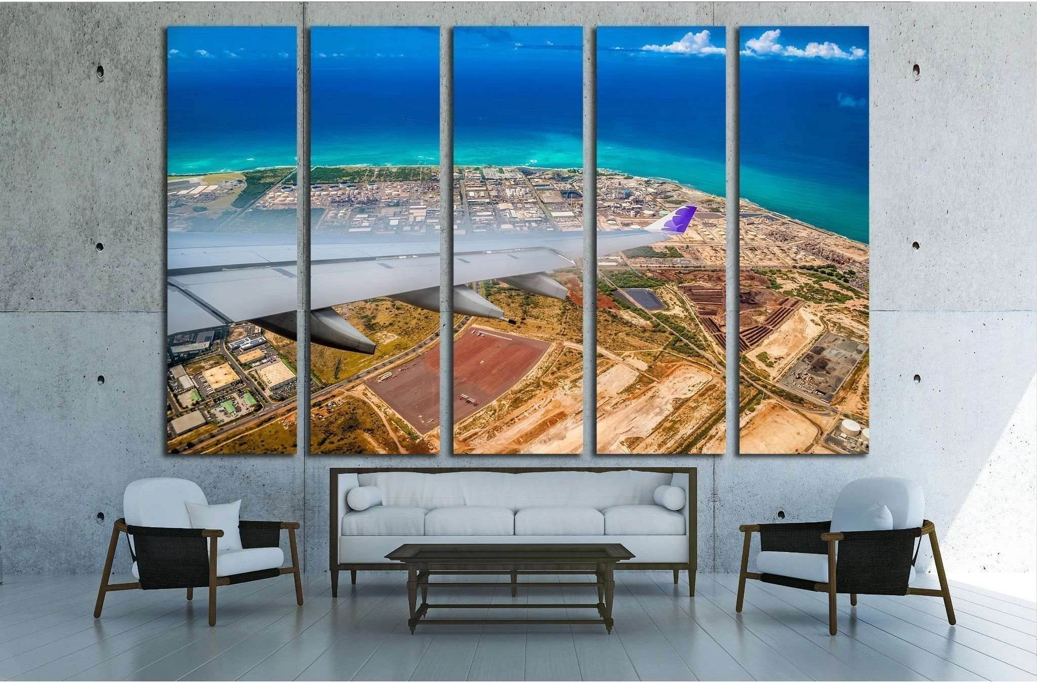 Honolulu International Airport. The plane №1784 Ready to Hang Canvas Print - Zellart Canvas Prints ALL_Products, s-1784