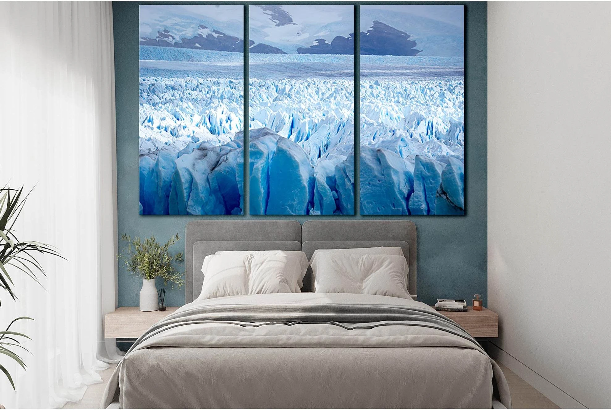 Horizontal View Glacier Perito Moreno №SL1309 Ready to Hang Canvas Print - Zellart Canvas Prints 0new, ALL_Products, Glacials
