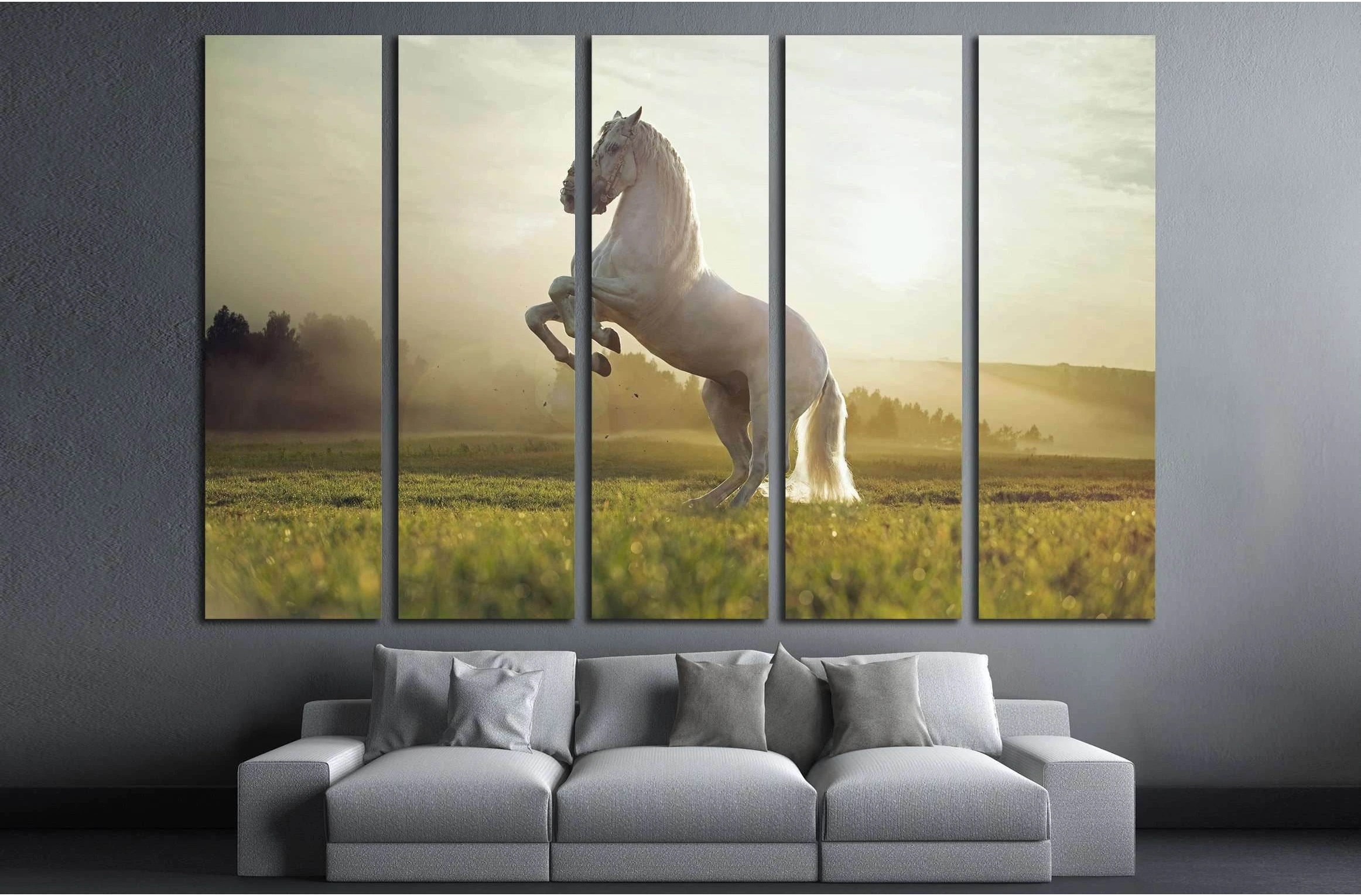 Horse at sunset wall art №5005 - Zellart Canvas Prints ALL_Products, Horses, s-5005