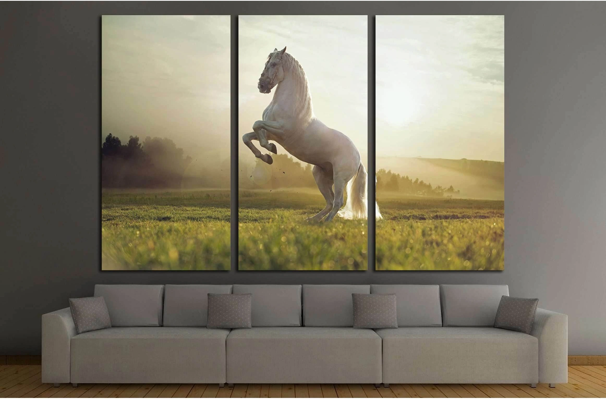 Horse at sunset wall art №5005 - Zellart Canvas Prints ALL_Products, Horses, s-5005