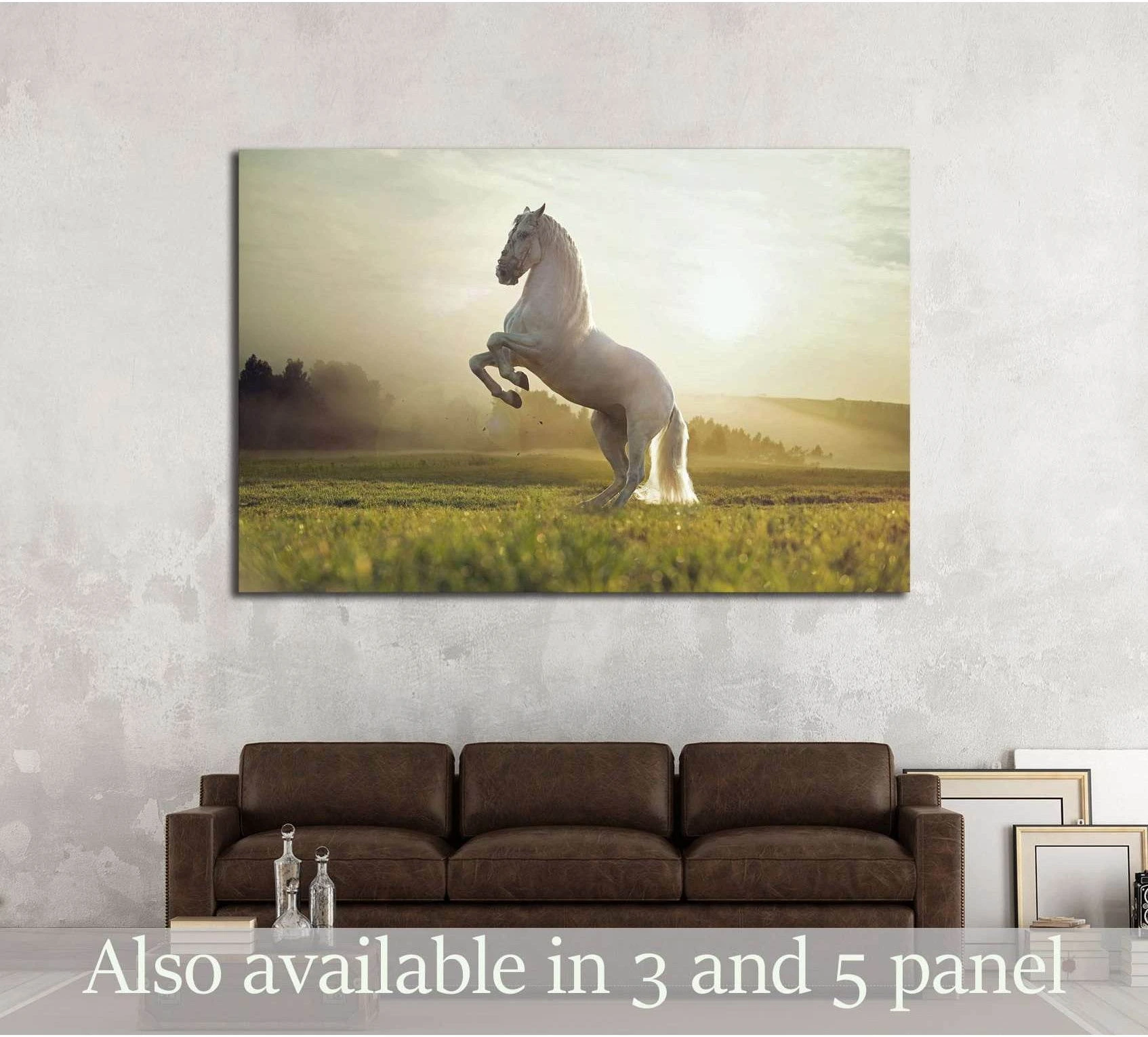 Horse at sunset wall art №5005 - Zellart Canvas Prints ALL_Products, Horses, s-5005