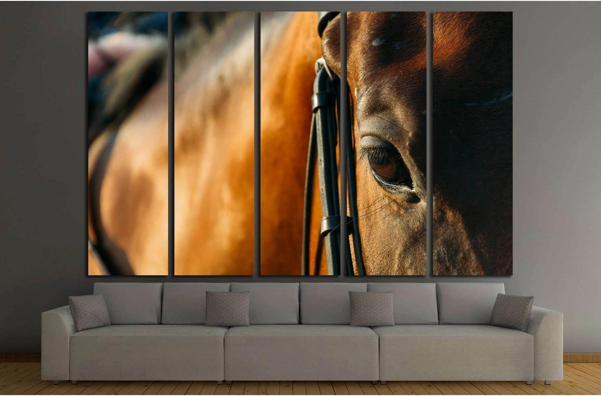 horse eye - soft focus with film filter №1854 Ready to Hang Canvas Print - Zellart Canvas Prints ALL_Products, Horses, s-1854