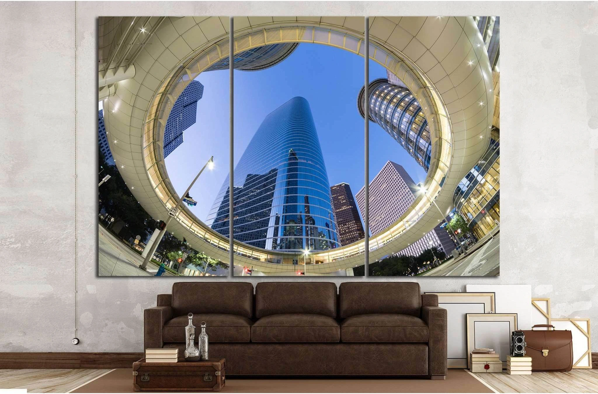 Houston Downtown №1010 Ready to Hang Canvas Print - Zellart Canvas Prints ALL_Products, s-1010