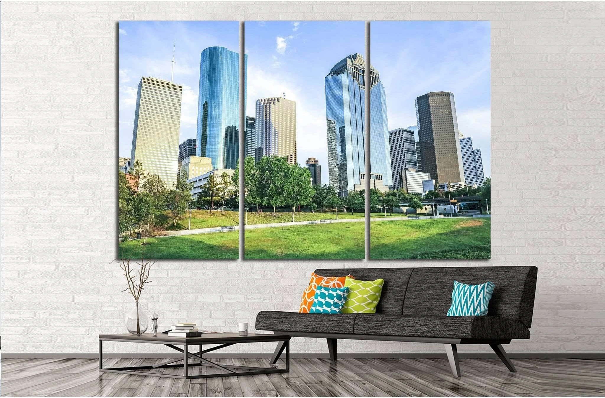 Houston, Texas in daytime №893 Ready to Hang Canvas Print - Zellart Canvas Prints ALL_Products, s-893
