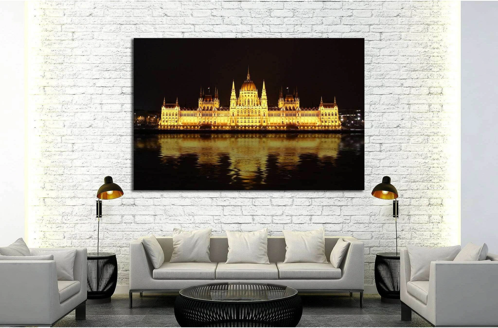 Hungarian Parliament Building №521 Ready to Hang Canvas Print - Zellart Canvas Prints ALL_Products, s-521