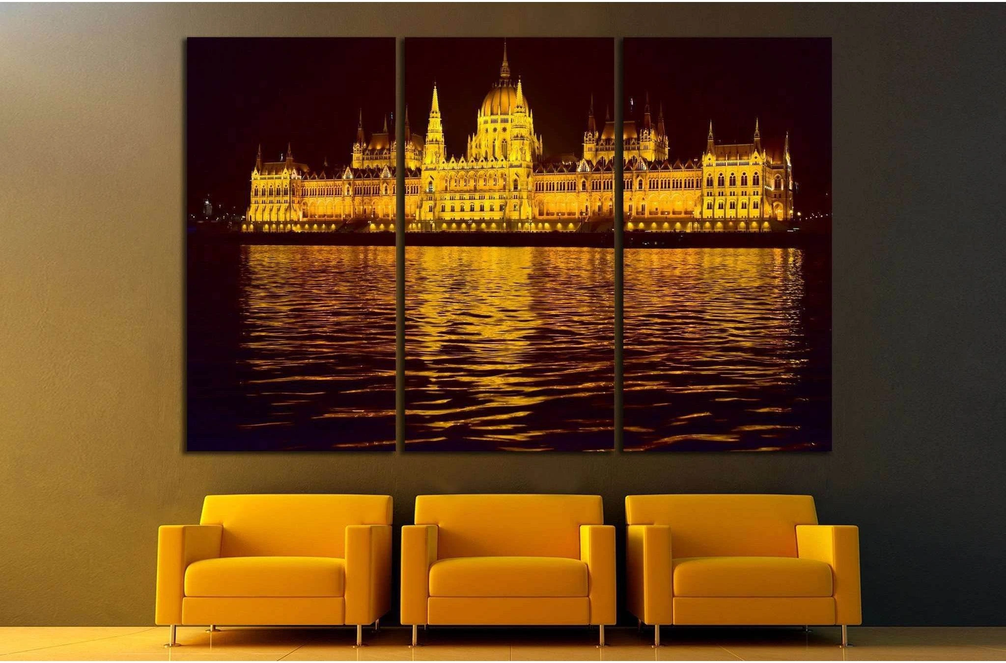 hungarian parliament building №724 Ready to Hang Canvas Print - Zellart Canvas Prints ALL_Products, s-724