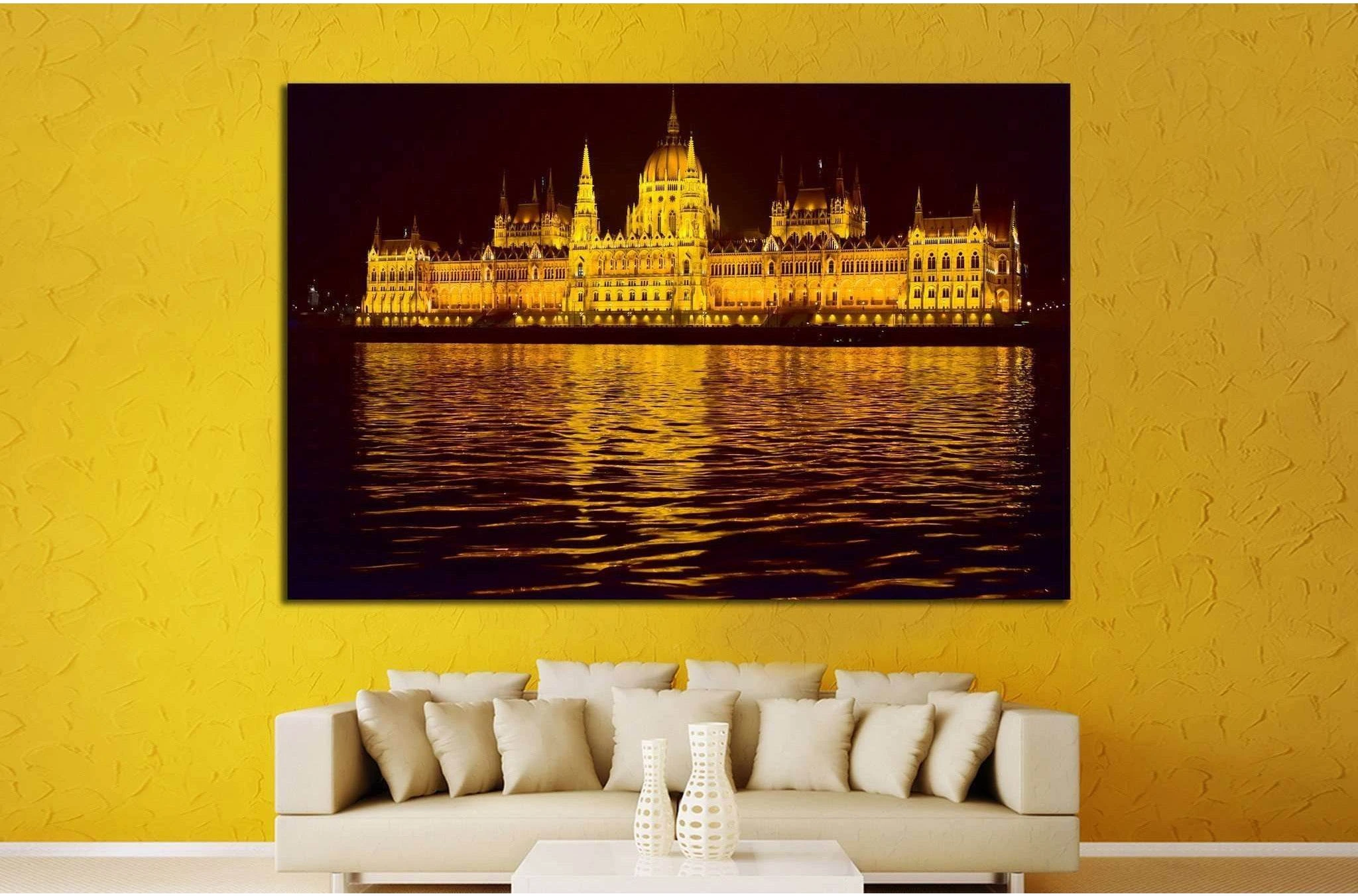 hungarian parliament building №724 Ready to Hang Canvas Print - Zellart Canvas Prints ALL_Products, s-724