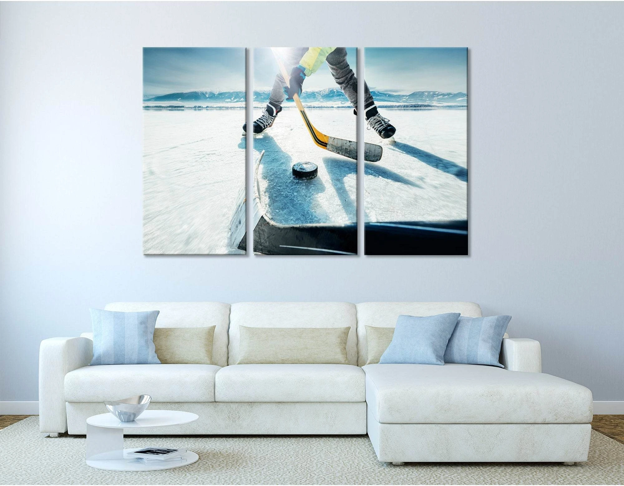 Ice Hockey Game Moment №04441 Ready to Hang Canvas Print - Zellart Canvas Prints ALL_Products