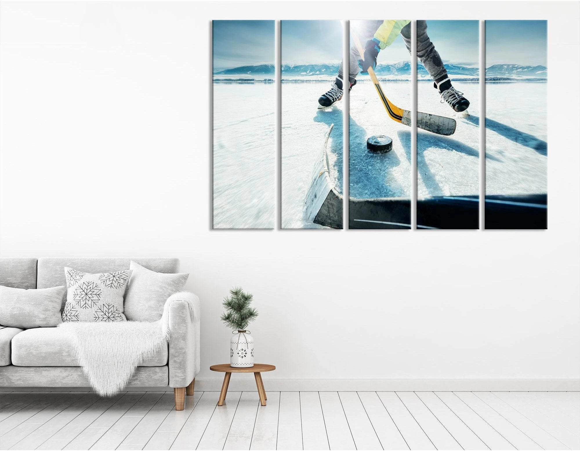 Ice Hockey Game Moment №04441 Ready to Hang Canvas Print - Zellart Canvas Prints ALL_Products