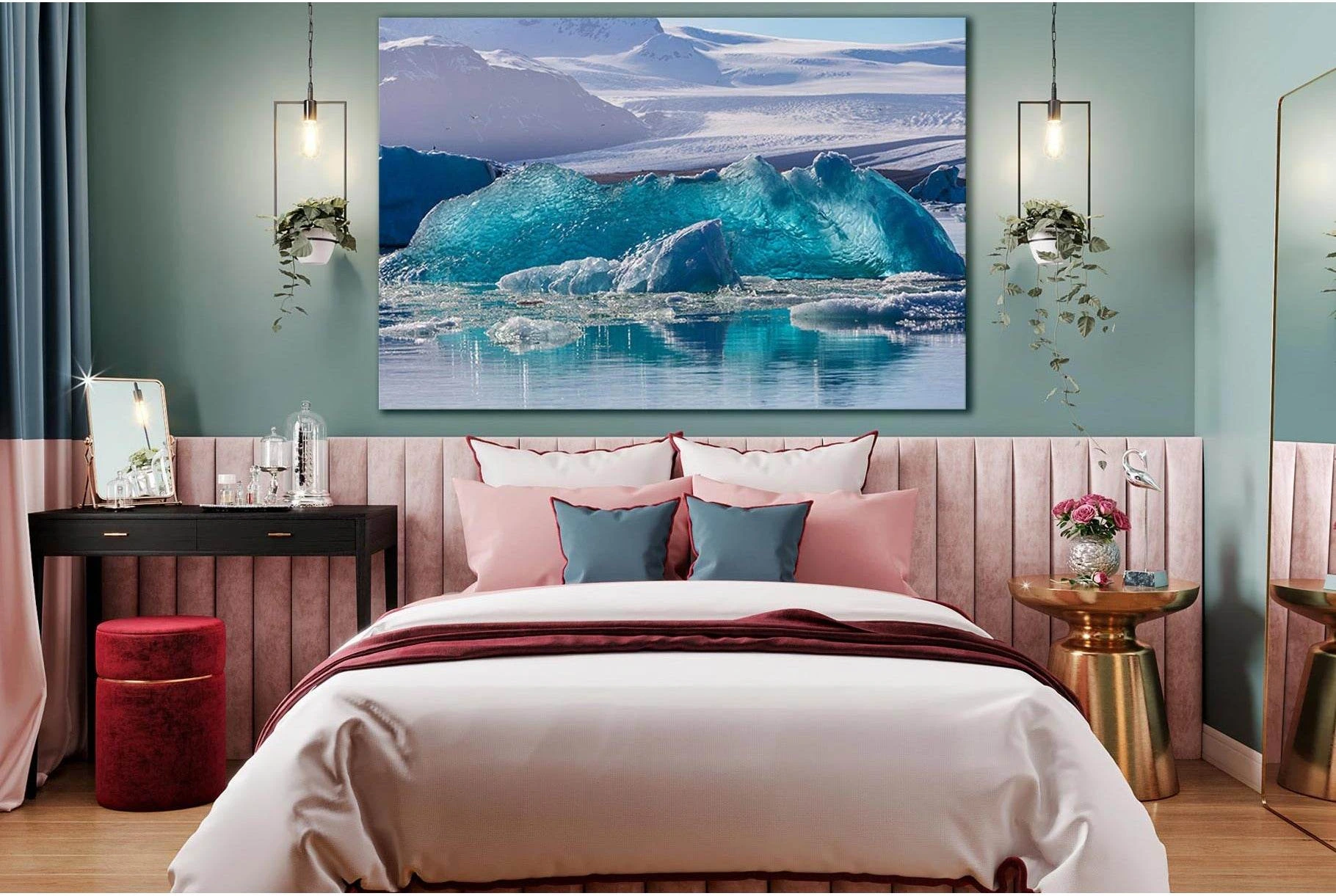 Icebergs In The Glacial Lagoon №SL1322 Ready to Hang Canvas Print - Zellart Canvas Prints 0new, ALL_Products, Glacials