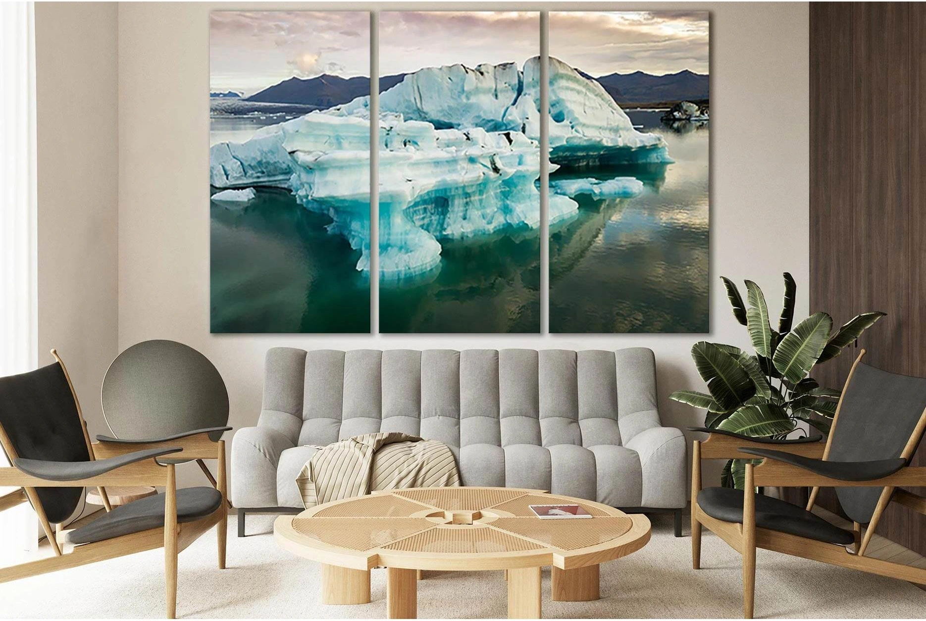 Iceland Big Iceberg №SL1321 Ready to Hang Canvas Print - Zellart Canvas Prints 0new, ALL_Products, Glacials