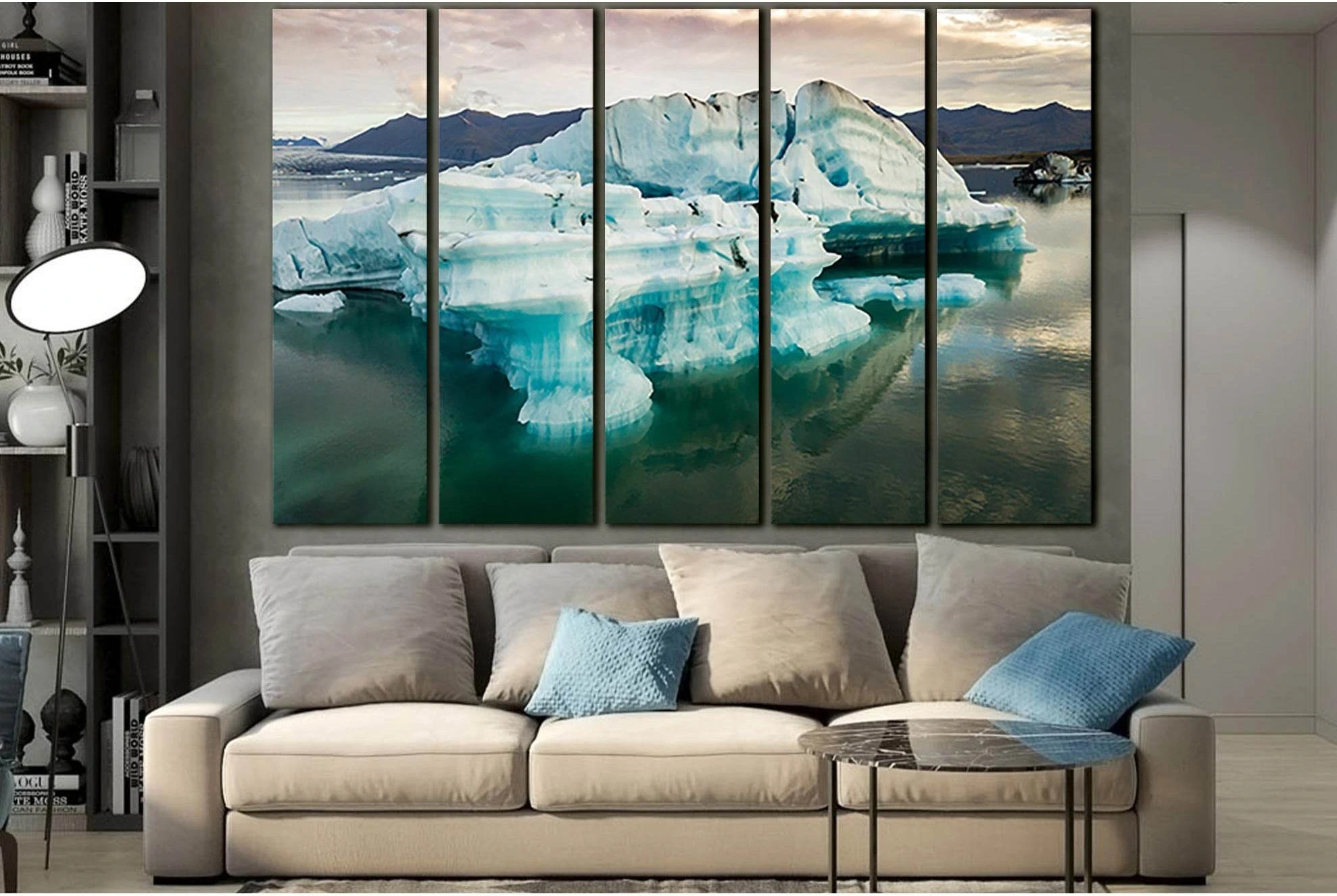 Iceland Big Iceberg №SL1321 Ready to Hang Canvas Print - Zellart Canvas Prints 0new, ALL_Products, Glacials