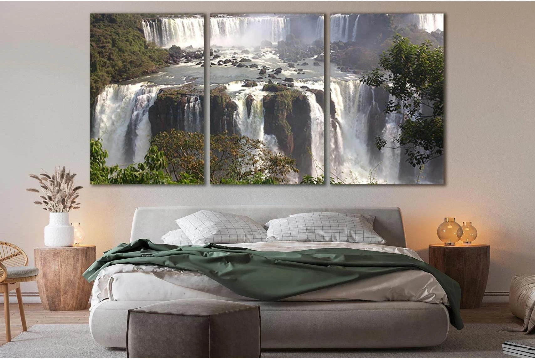Iguazu Falls Brazil №SL448 Ready to Hang Canvas Print - Zellart Canvas Prints 0new, ALL_Products, Waterfall, Waterfall Wall Art
