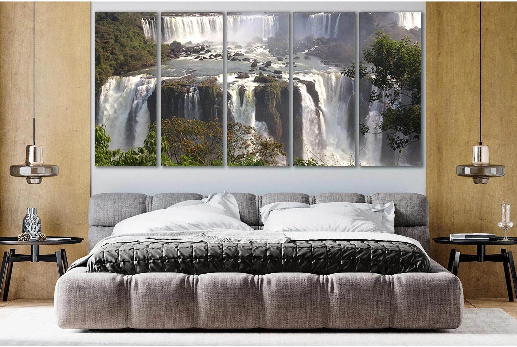 Iguazu Falls Brazil №SL448 Ready to Hang Canvas Print - Zellart Canvas Prints 0new, ALL_Products, Waterfall, Waterfall Wall Art