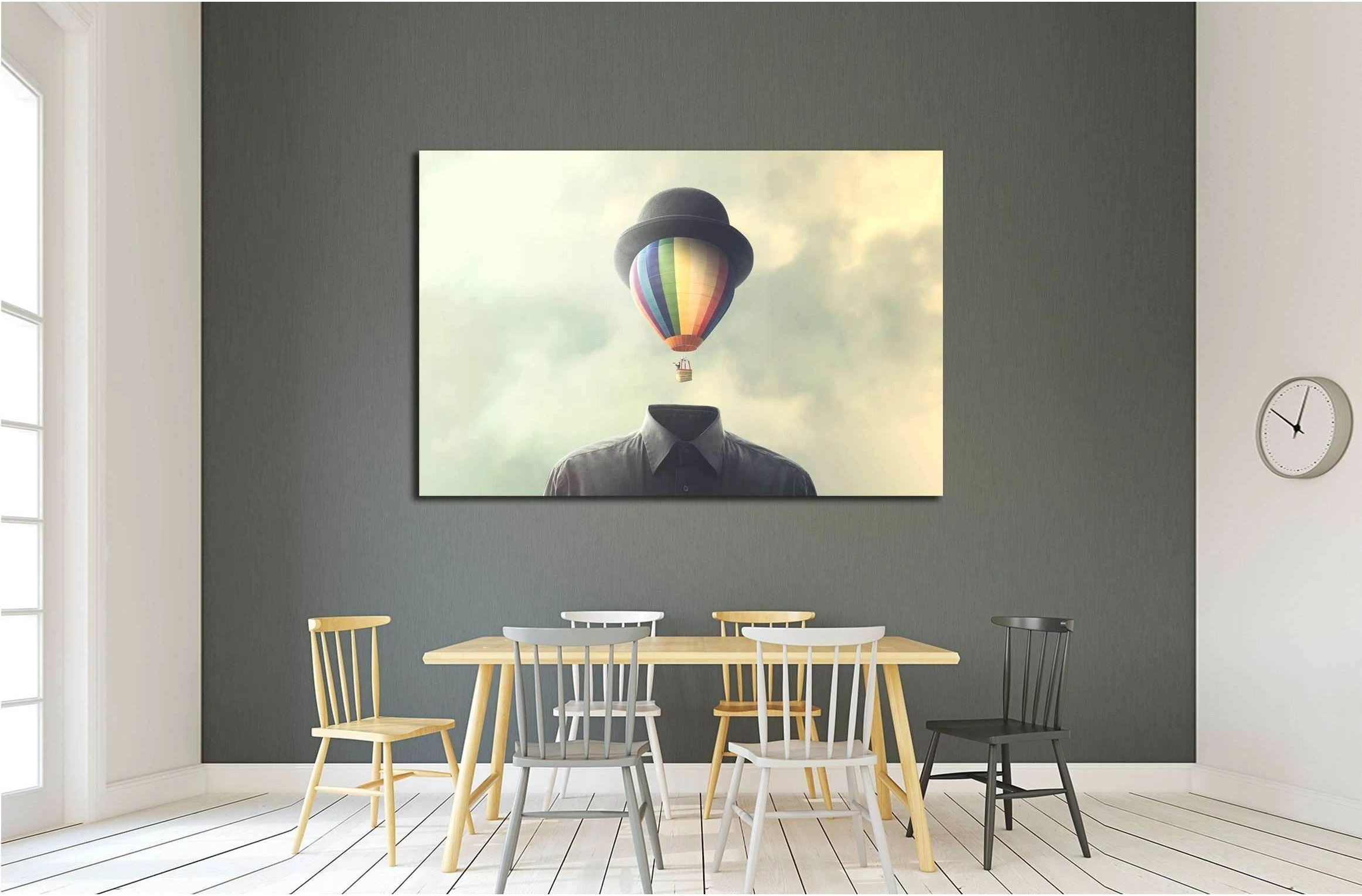 imagination fly abstract minimalist concept №2563 Ready to Hang Canvas Print - Zellart Canvas Prints ALL_Products, s-2563