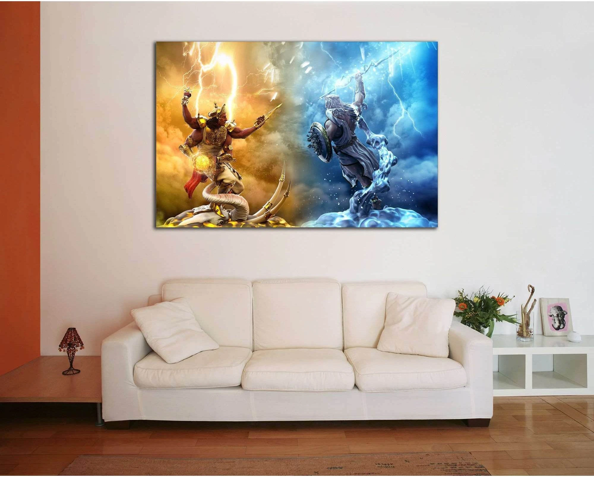 Indra vs Zeus №2021 Ready to Hang Canvas Print - Zellart Canvas Prints ALL_Products